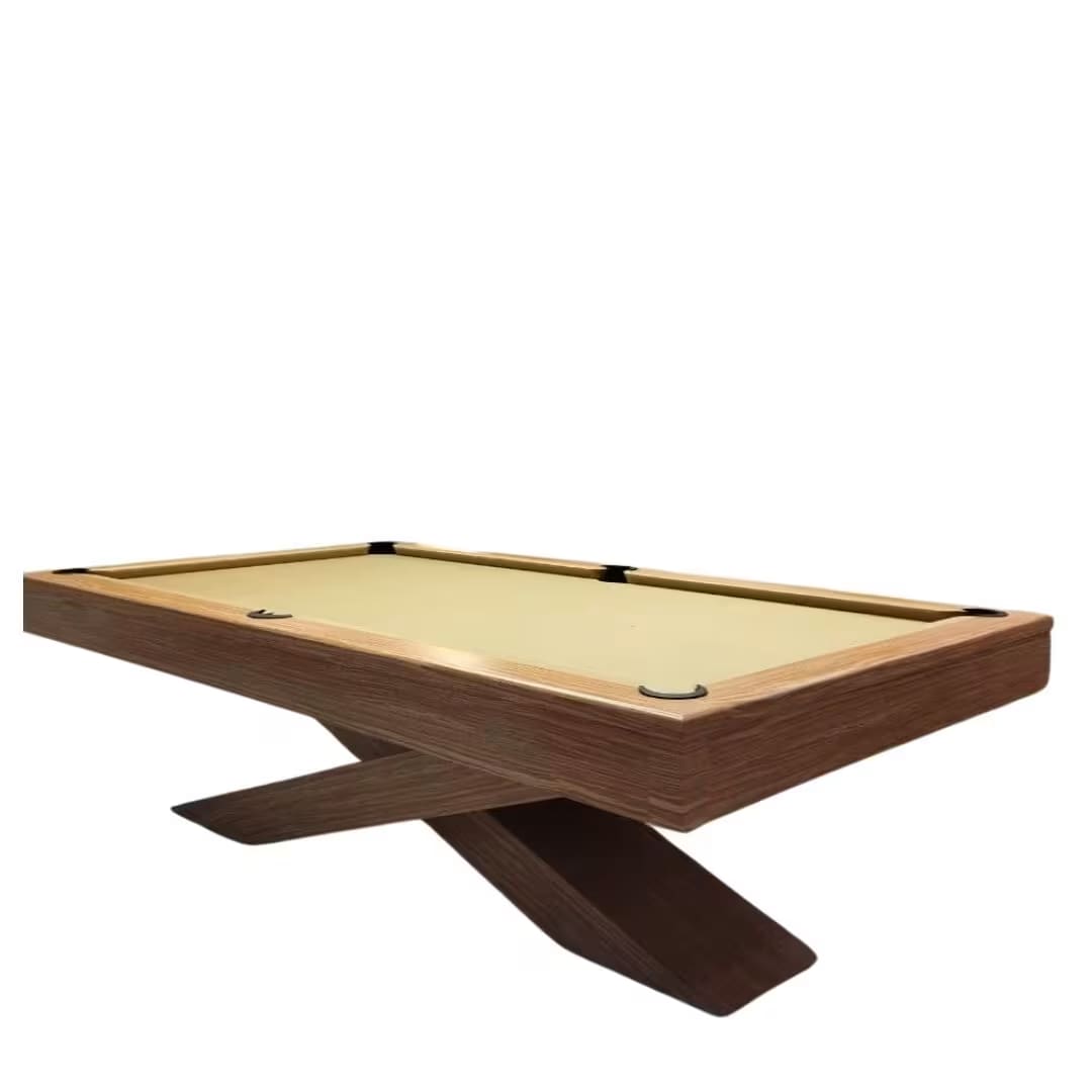 Rais 8 feet Solid Oak Wood X Legs Luxury Pool Table - RS8TB02