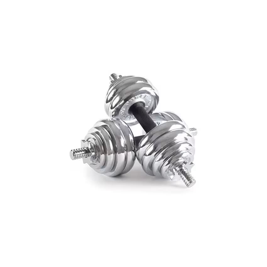 York Dark Grey Painted Chrome Dumbbell Set 30 Kg YKPD30