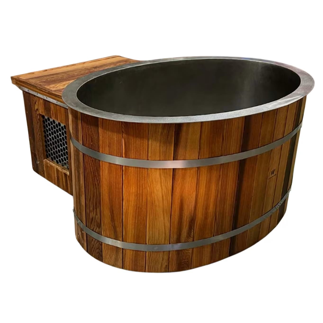 TECKWAVE Rustic Oval Ice Bath & Cold Plunge with Chiller & Filtration ICE15 (Enduro)