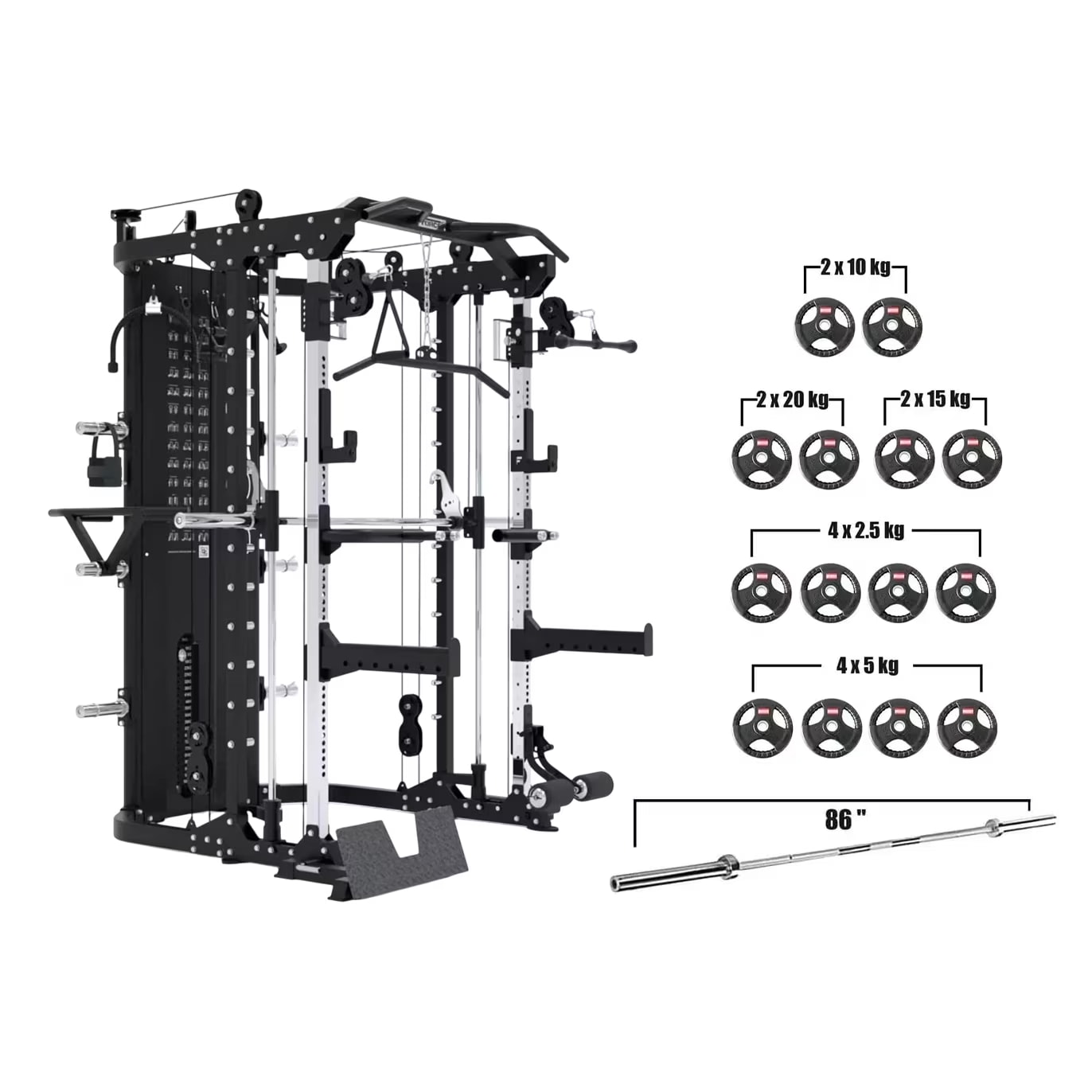 Force USA G12 All-In-One Trainer with Upgrade Kit and 140 Kg Weight Set