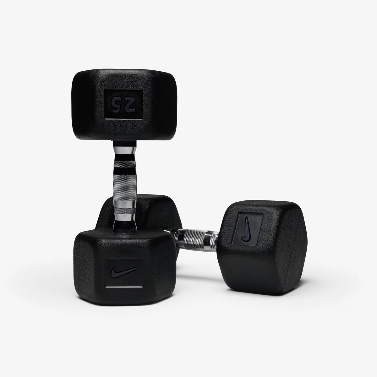 Nike Strength Hex Dumbbell, Single | Black/White, 7 KG