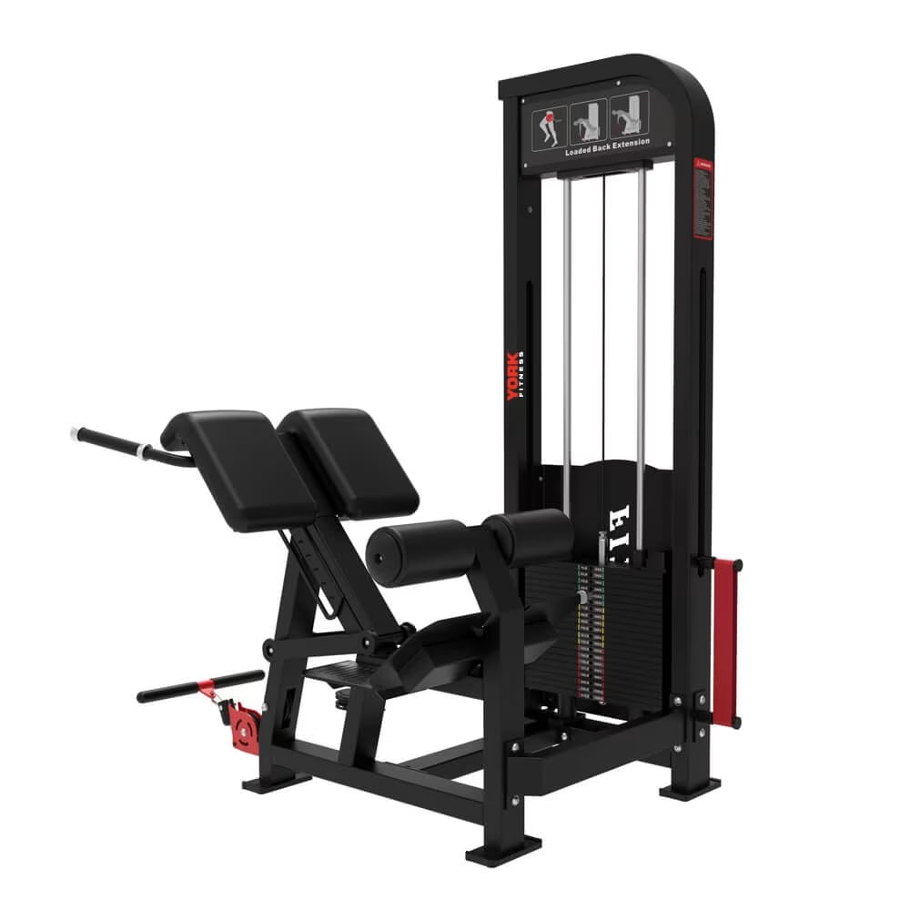 York Loaded Back Extension GC-5068 Black/Red