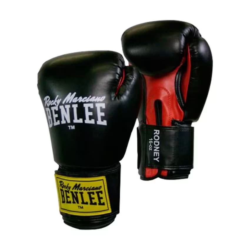 Benlee Artificial Leather Boxing Gloves 16 Oz Rodney 194007/1503 Black/Red