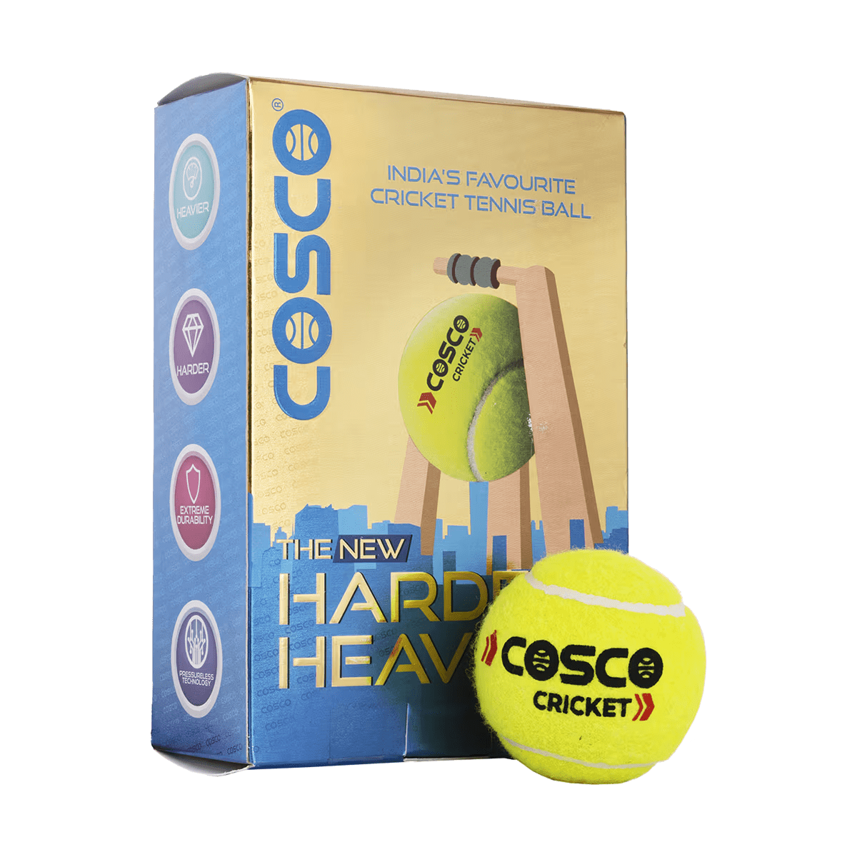 Cosco Tennis Cricket Ball Light Weight - 12001
