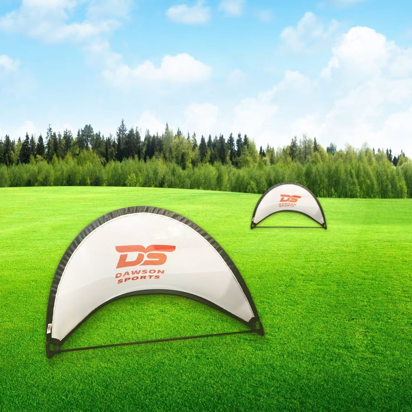 Dawson Sports Pop Up Goal with Bag Pair - 120x80x80cm (4x2FT)