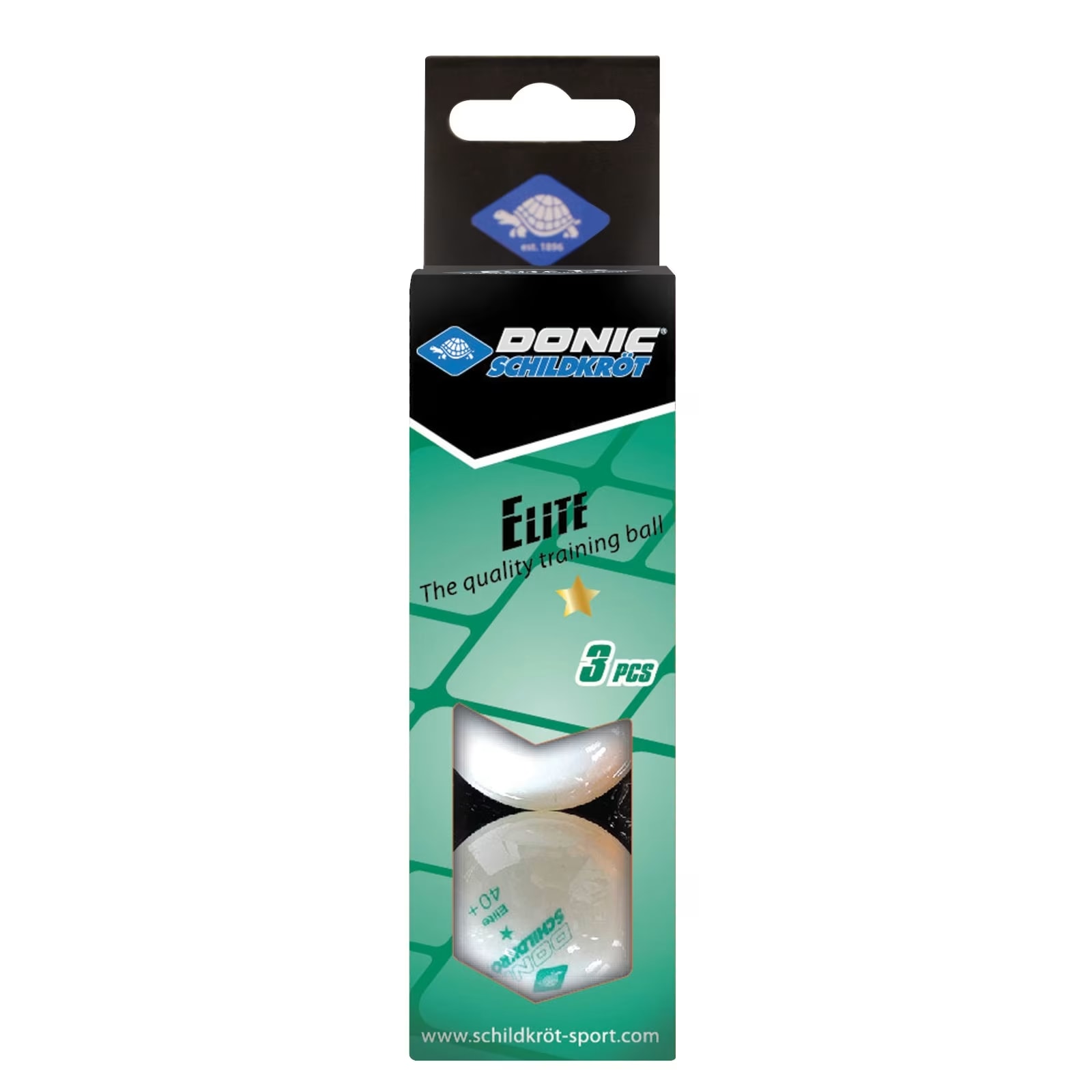 Donic Table Tennis Ball 1-Star Elite Poly 40+Ball (1*3) White