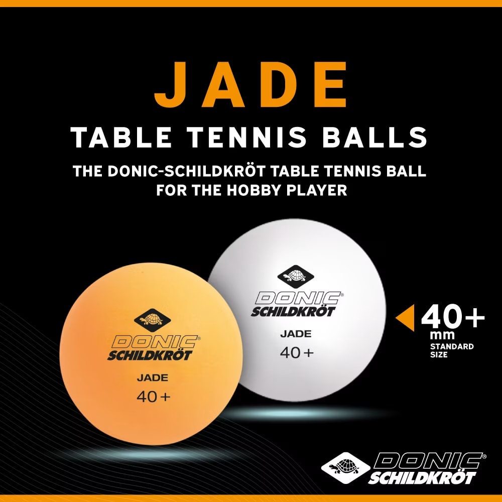 Donic Table Tennis Ball Jade Poly40+Spare Time 6*Wh/6*Org (12)