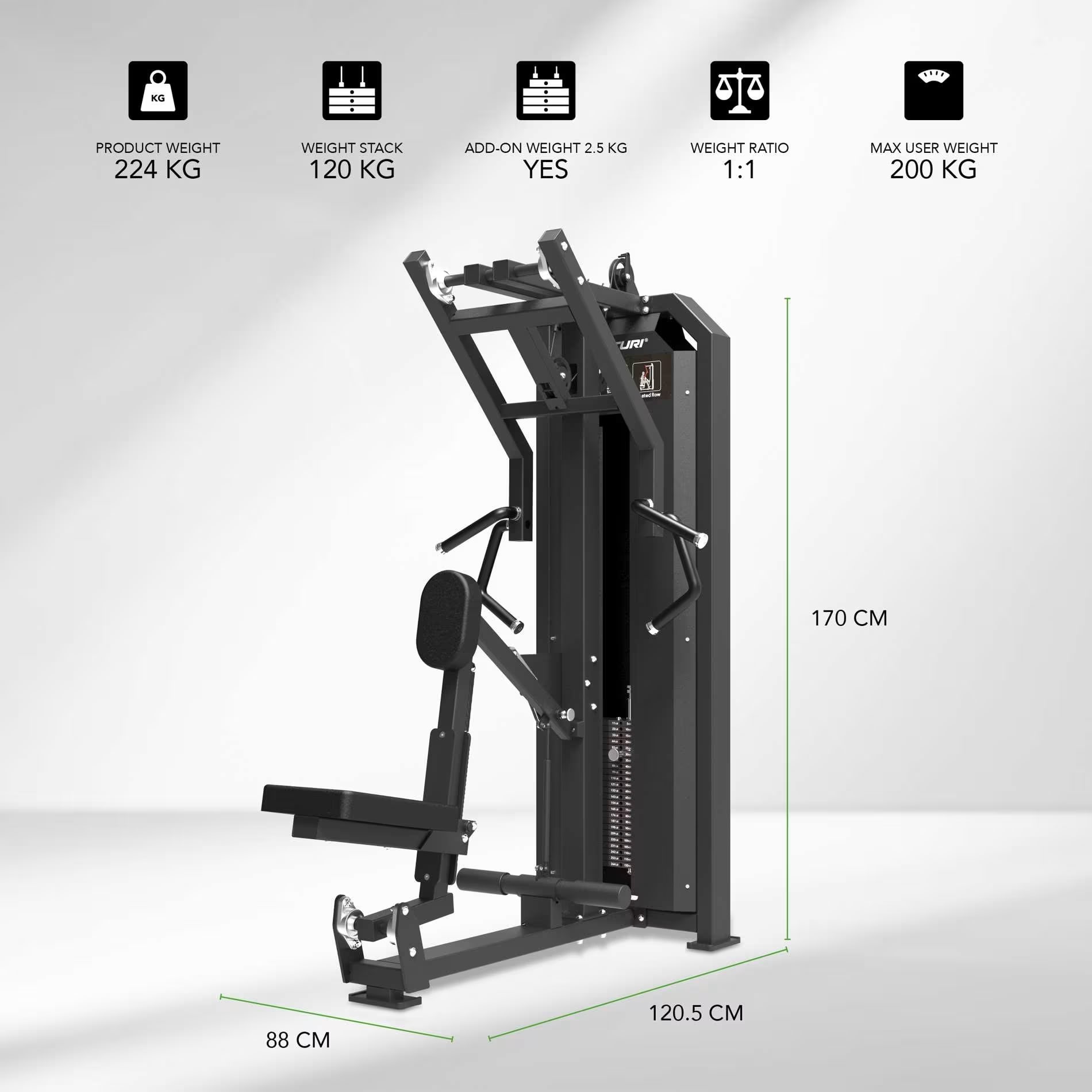 Tunturi Platinum Seated Row - V-series