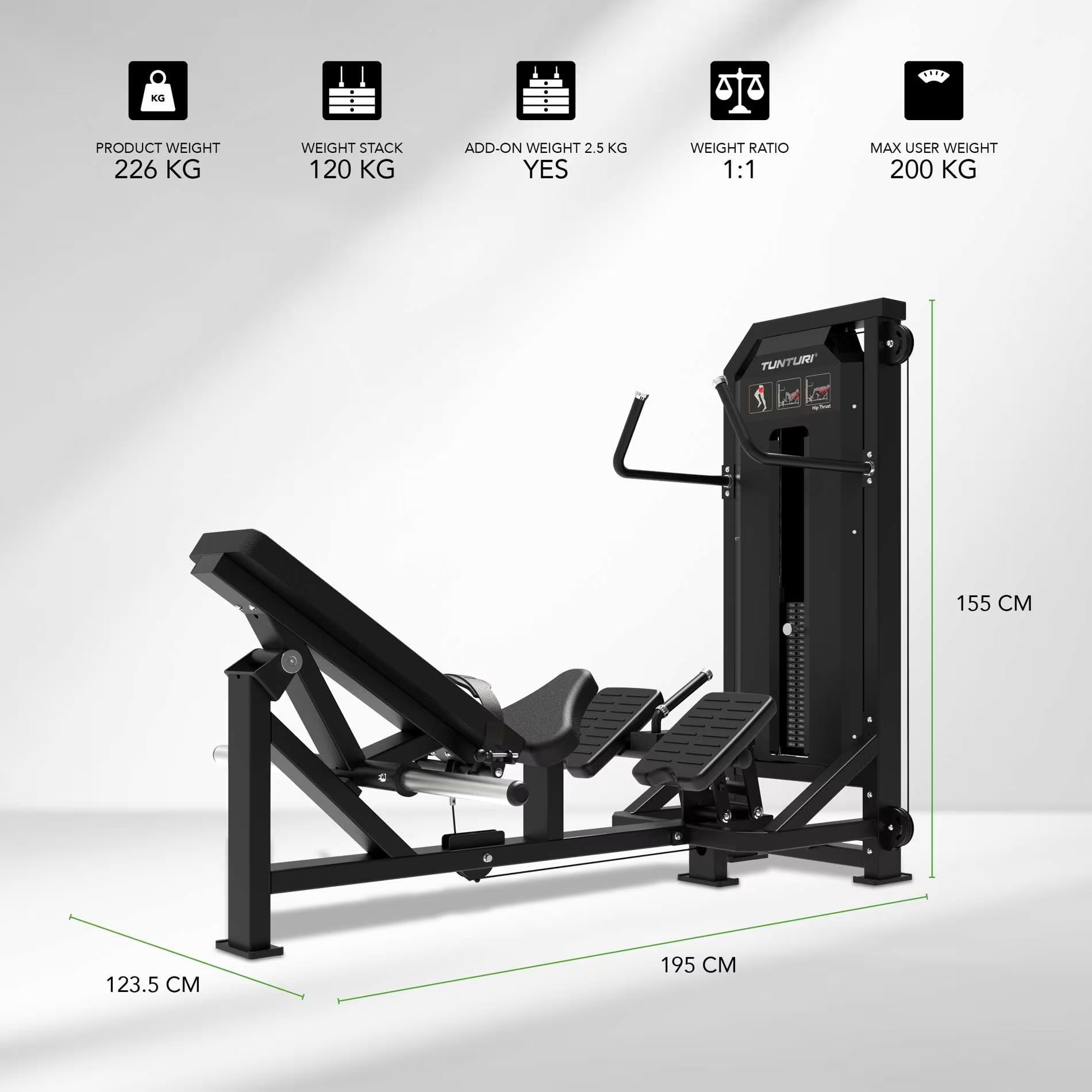 Tunturi Platinum Hip Thrust - V-series