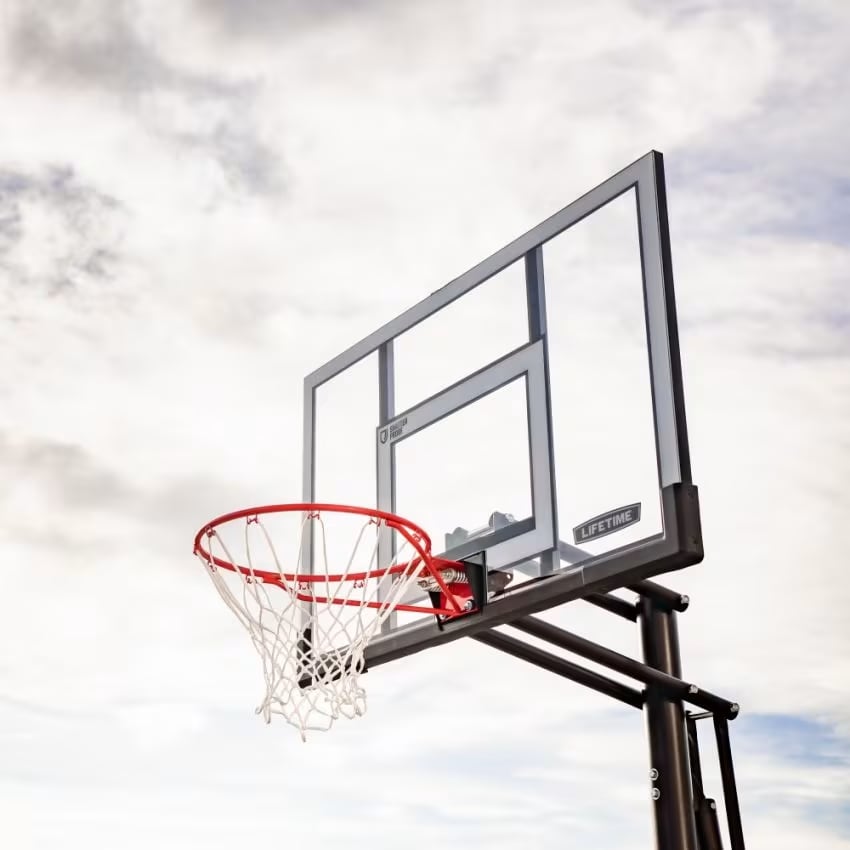 Life Time Basketball Portable Full Court 90228 (Power Lift, Slam It)