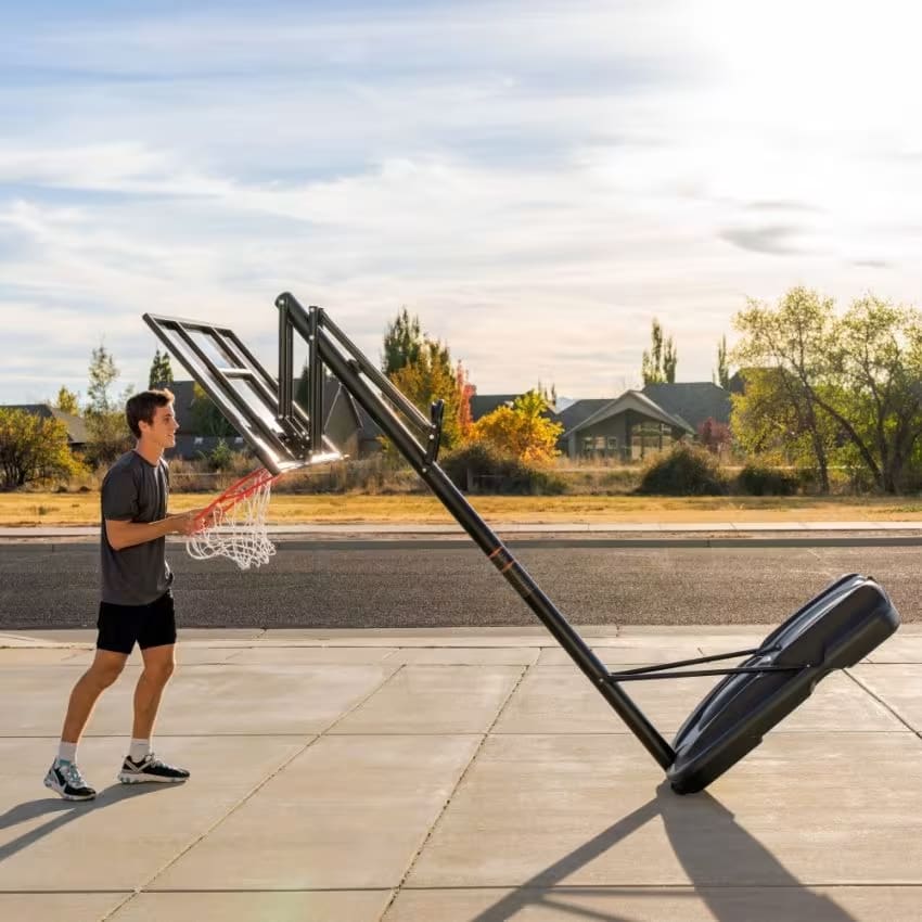 Life Time Basketball Portable Full Court 90228 (Power Lift, Slam It)
