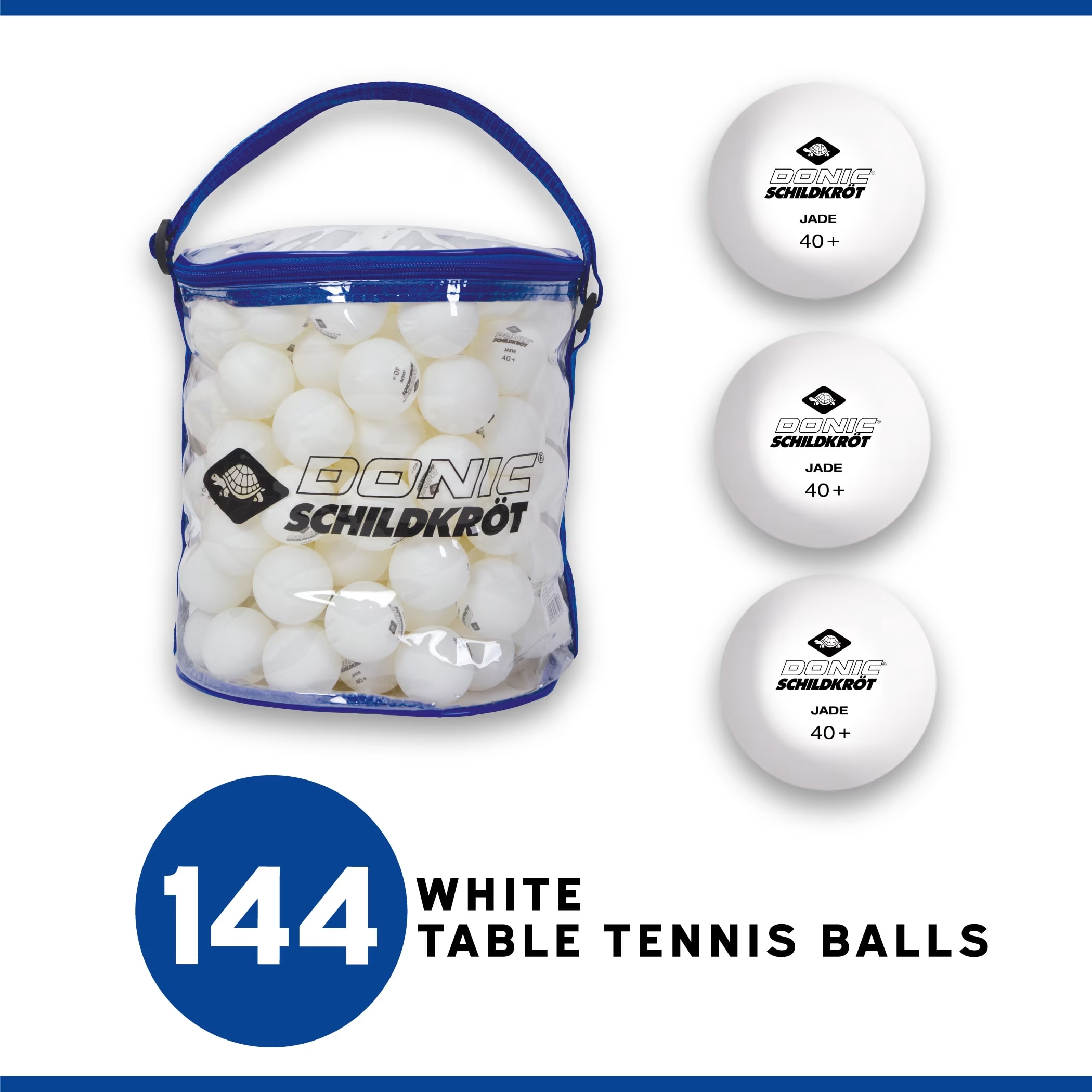 Donic Table Tennis Ball Jade 40+ White