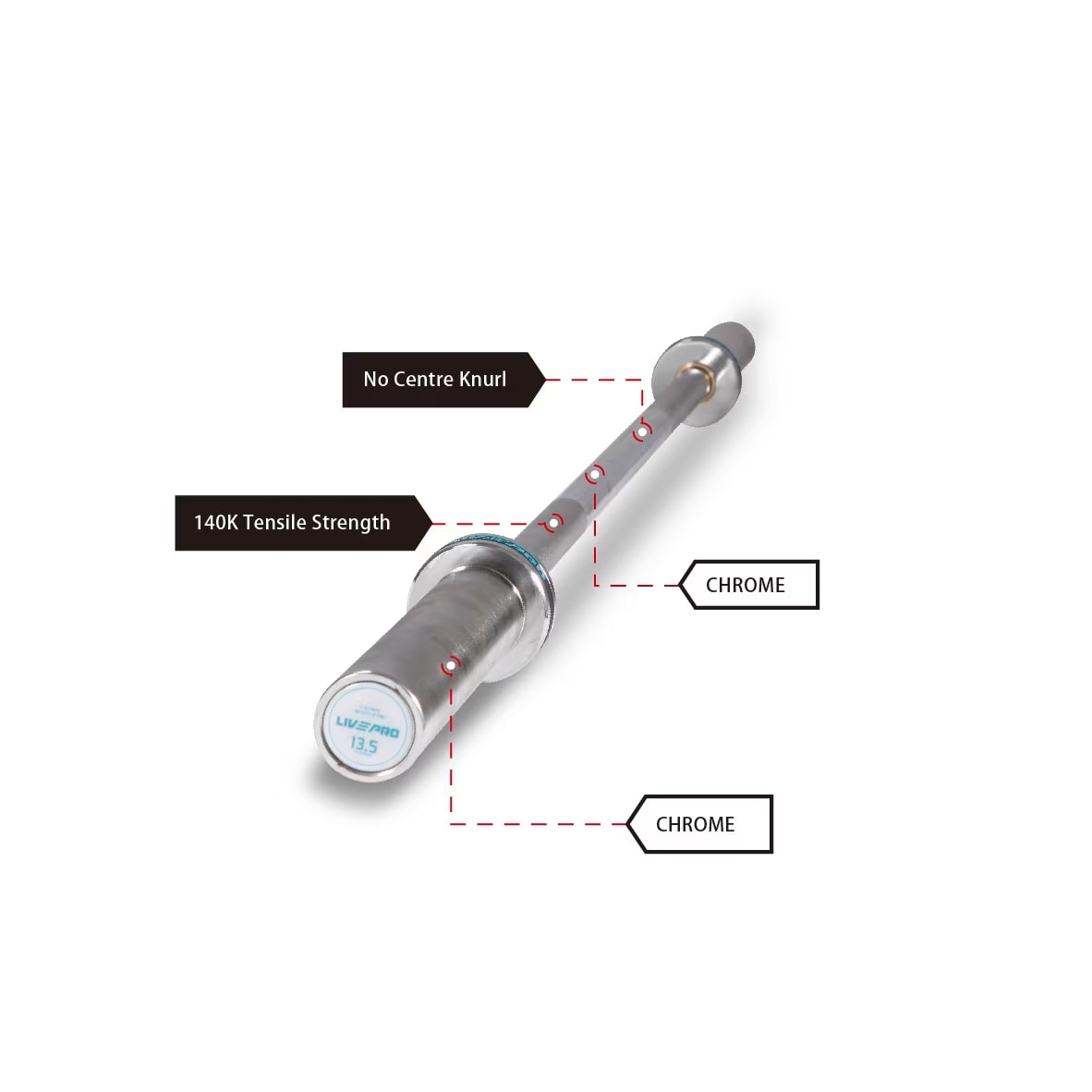 Liveup 5 Olympic Weightlifting Bar Lp8082 Chrom 150*5