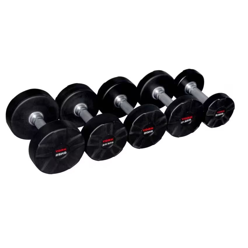 York Cpu Urethane Dumbbell Set DB6112 2.5-25Kg