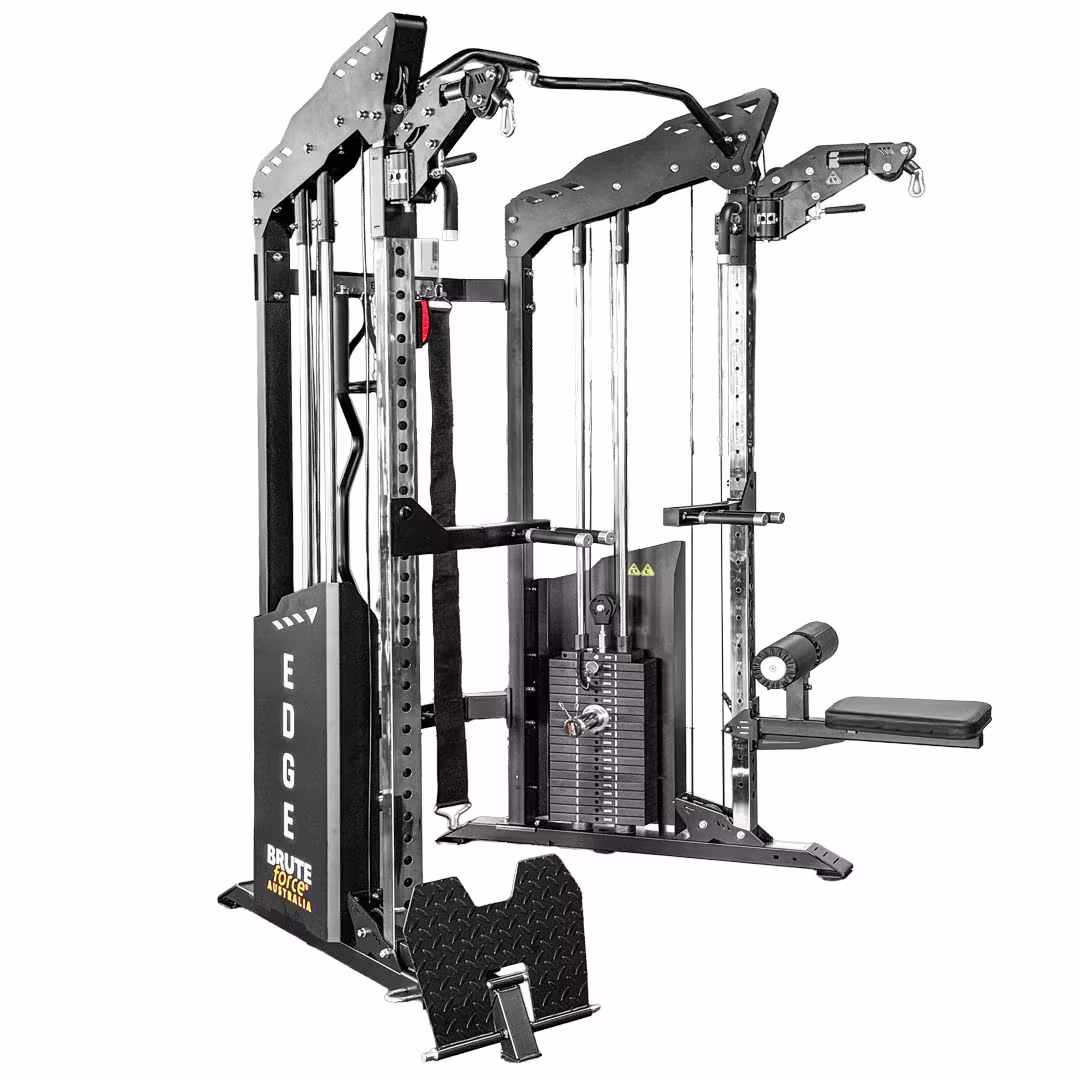 BRUTEforce EDGE Corner Functional Trainer - Dual Pulley/Stack Cable System for Home & Gym