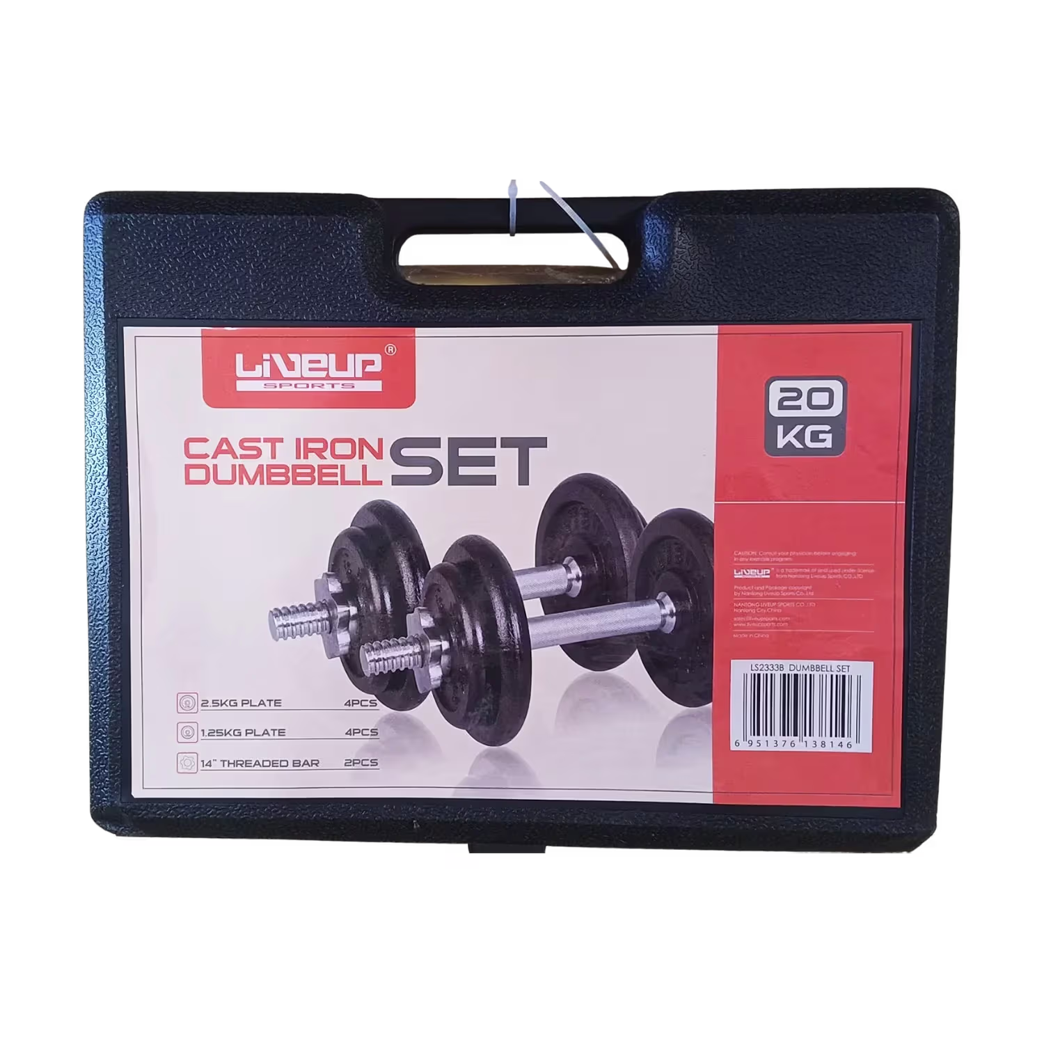 Liveup Cast Iron Dumbbell Set 20 Kg LS2333B