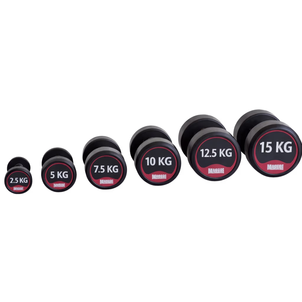 Murano Premium TPU Round Dumbbell, 2.5Kg To 15Kg Pair
