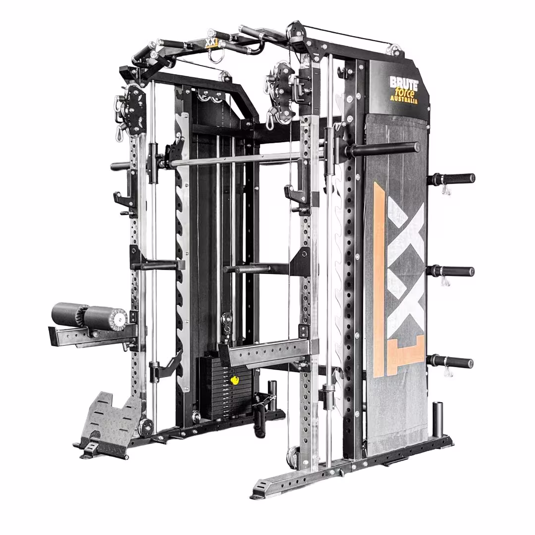 BRUTEforce XX1 Functional Trainer - All-in-One Smith & Cable Gym Station + XXP1 Pack.