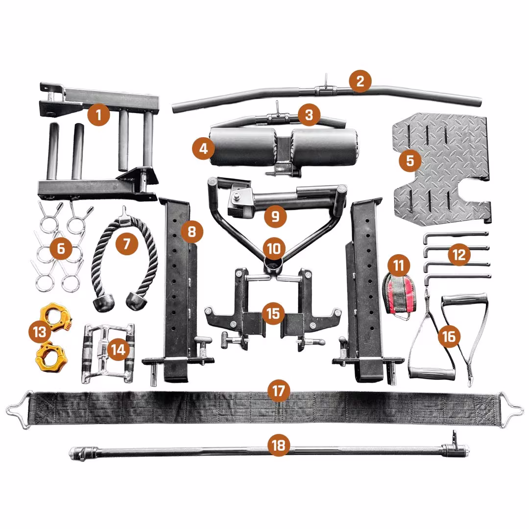 BRUTEforce XX1 Functional Trainer - All-in-One Smith & Cable Gym Station + XXP1 Pack.