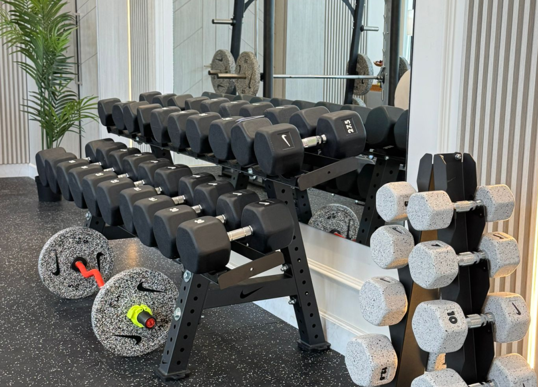 Strength equipment in a fitness facility