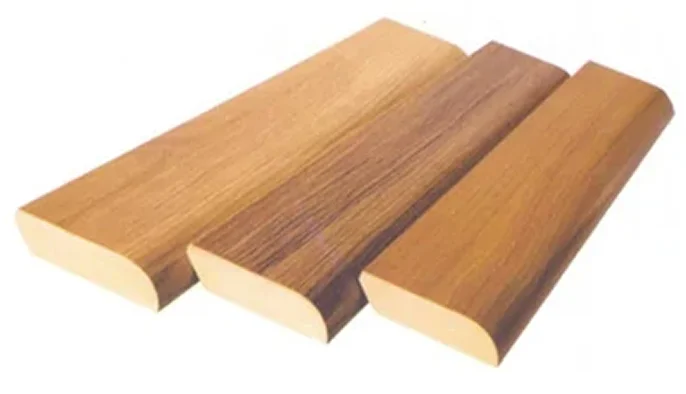 Wooden gym flooring transition strips