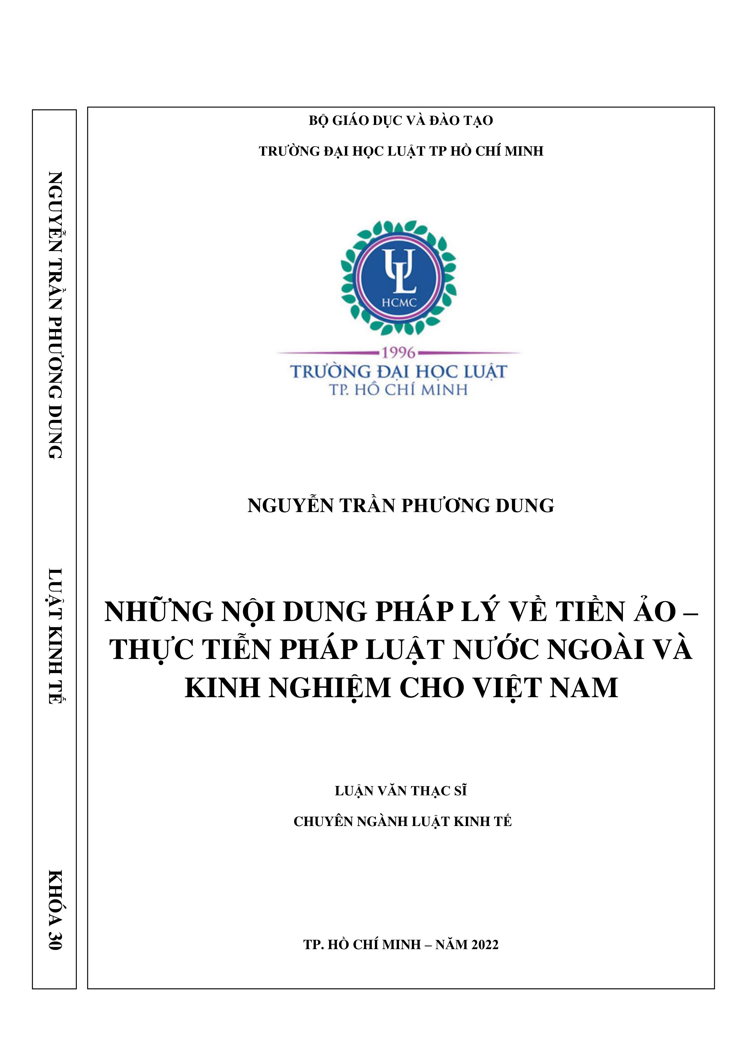 Những nội dung pháp lý về tiền ảo - thực tiễn pháp luật nước ngoài và kinh nghiệm cho Việt Nam