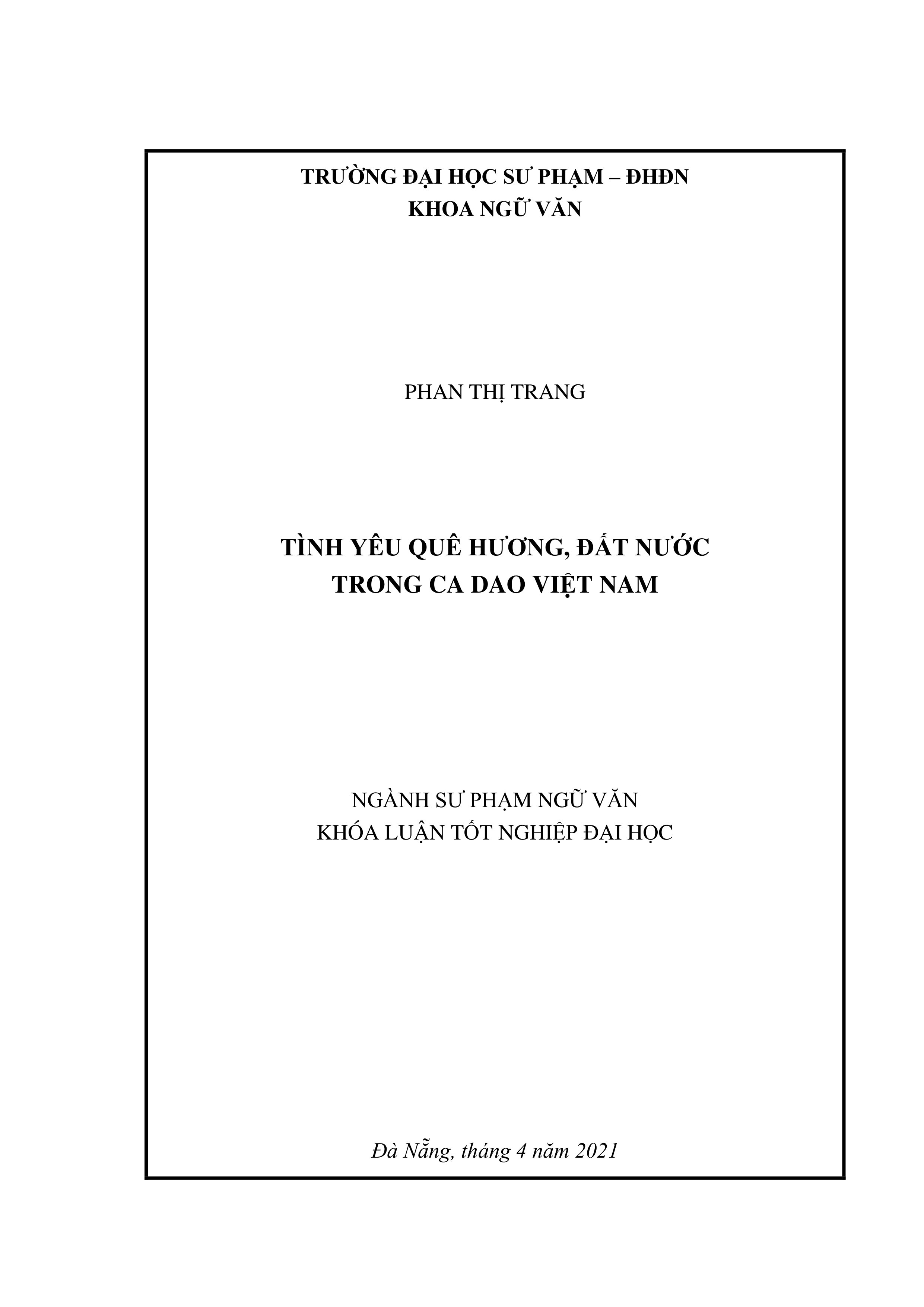 Tình yêu quê hương, đất nước trong ca dao việt nam
