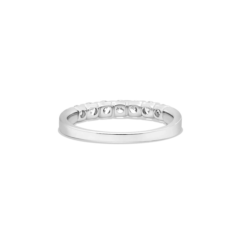 Jude round brilliant 7 stone continuum band in white gold — earth and grown diamonds by Amber Arc – view 2