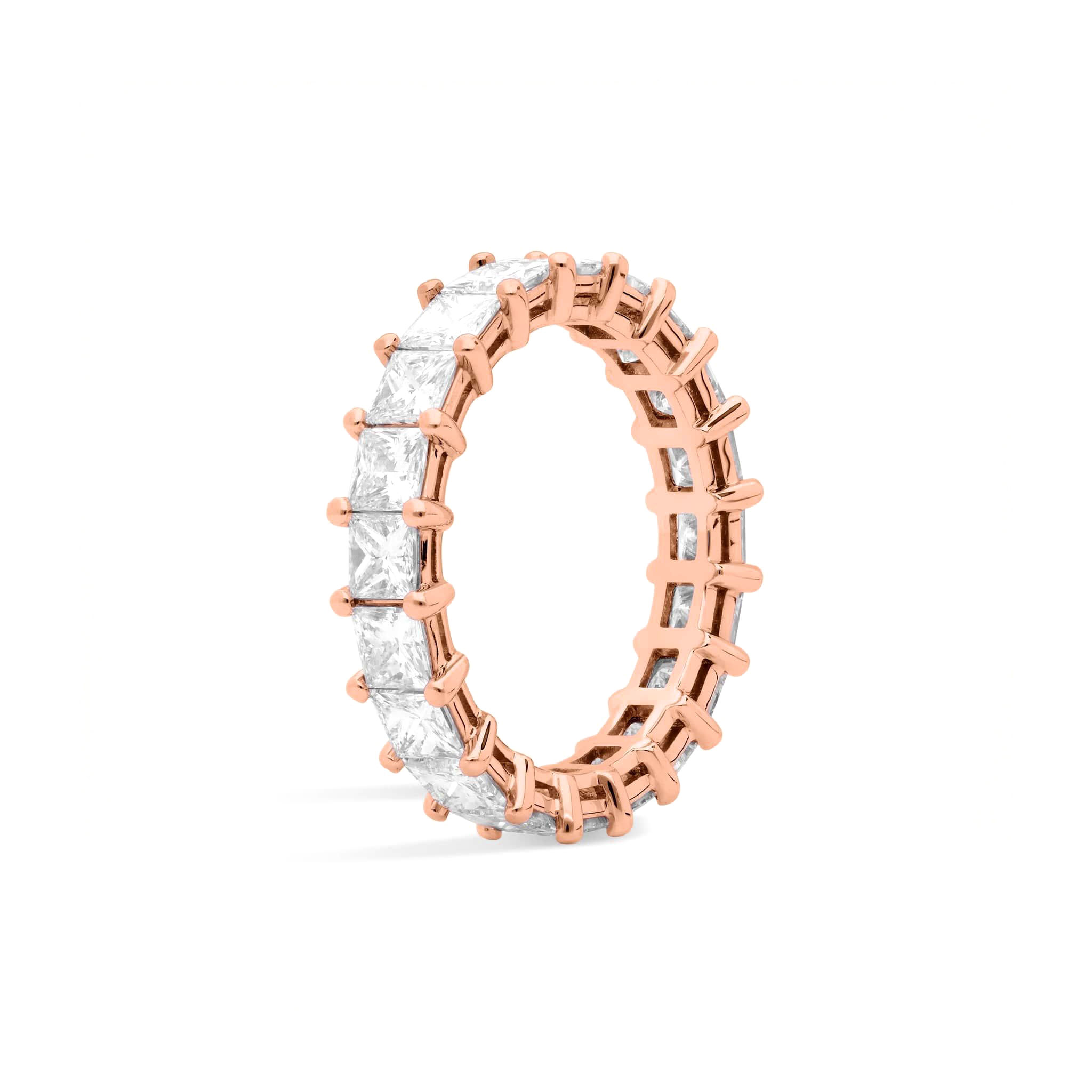 Jude princess cut diamond eternity band in white gold — earth and grown diamonds by Amber Arc