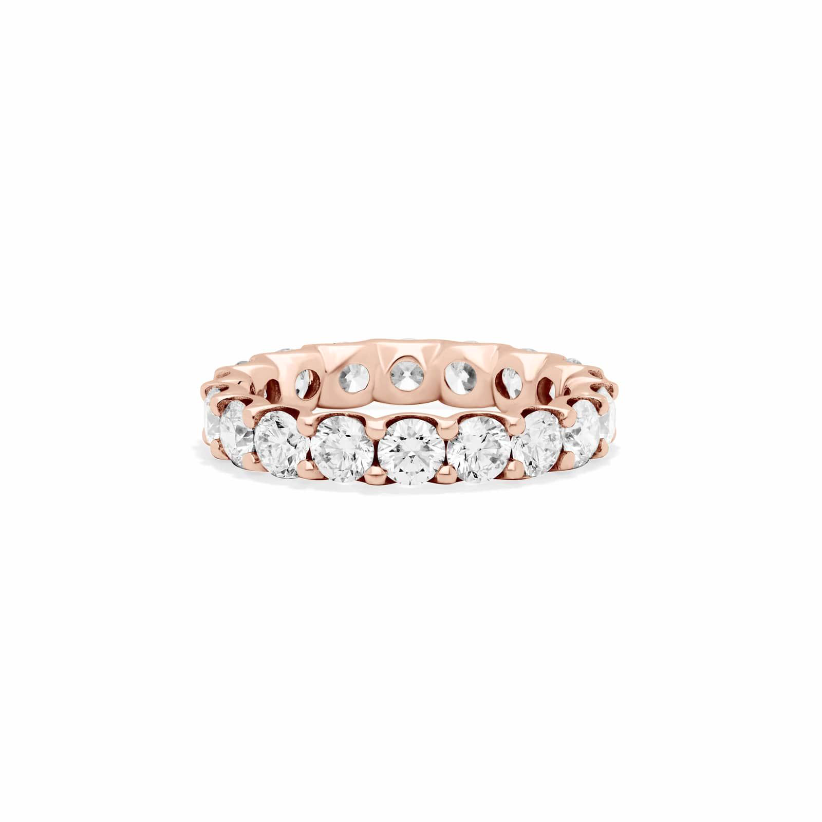 Jude round brilliant diamond eternity band in white gold — earth and grown diamonds by Amber Arc
