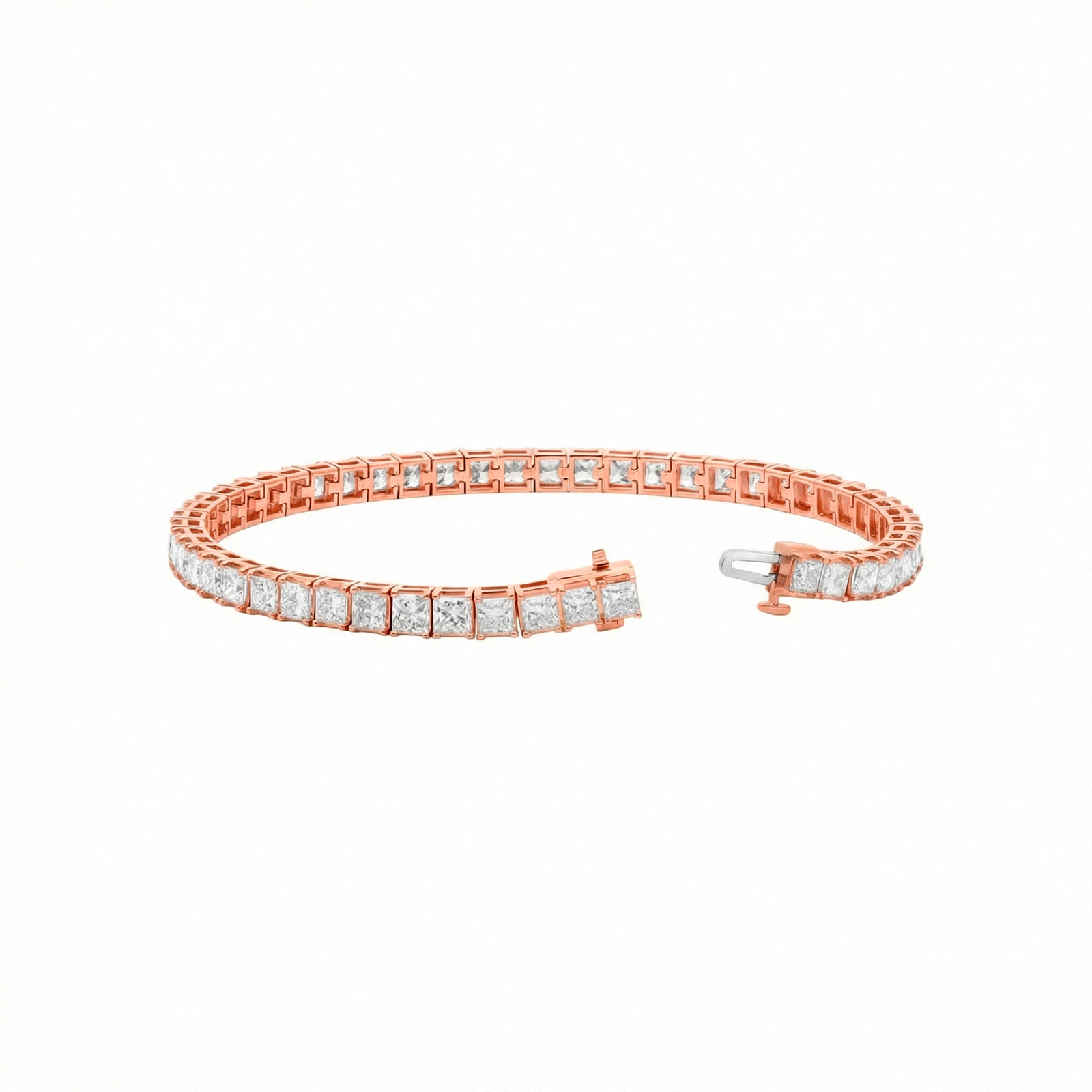 Jude Princess Cut Diamond Tennis Bracelet