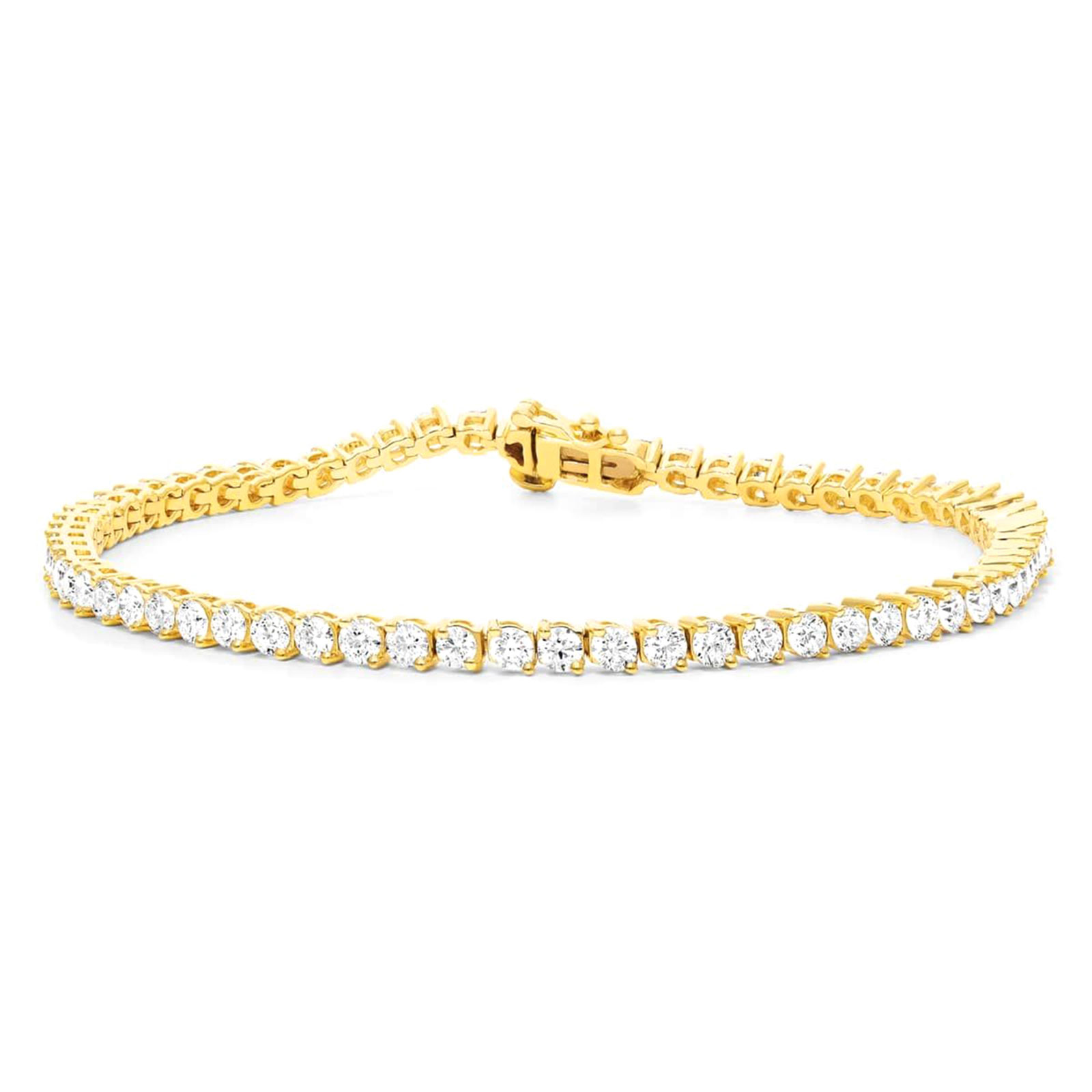 Jude Two Prong Round Brilliant Diamond Tennis Bracelet