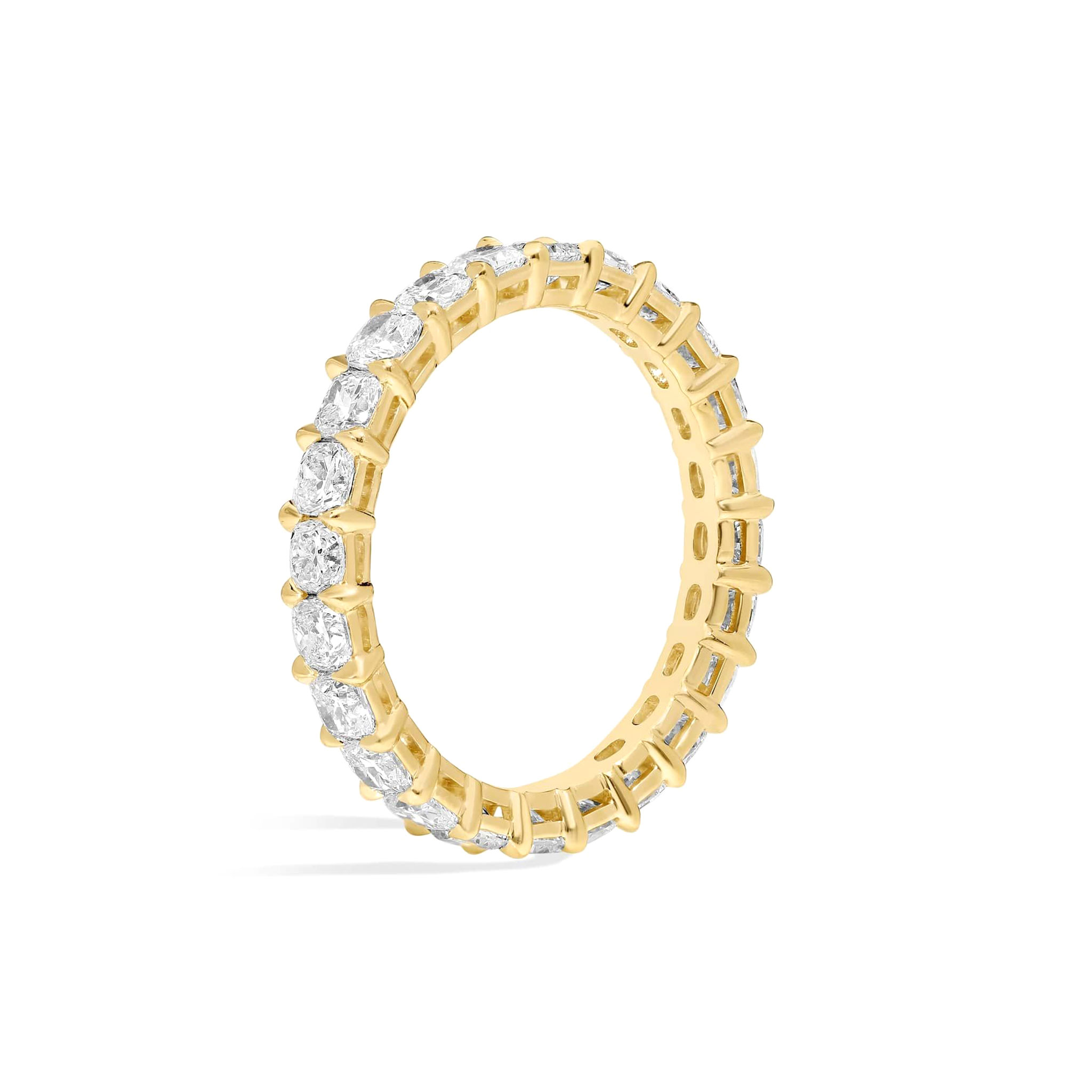 Jude square cushion diamond eternity band in white gold — earth and grown diamonds by Amber Arc – view 2