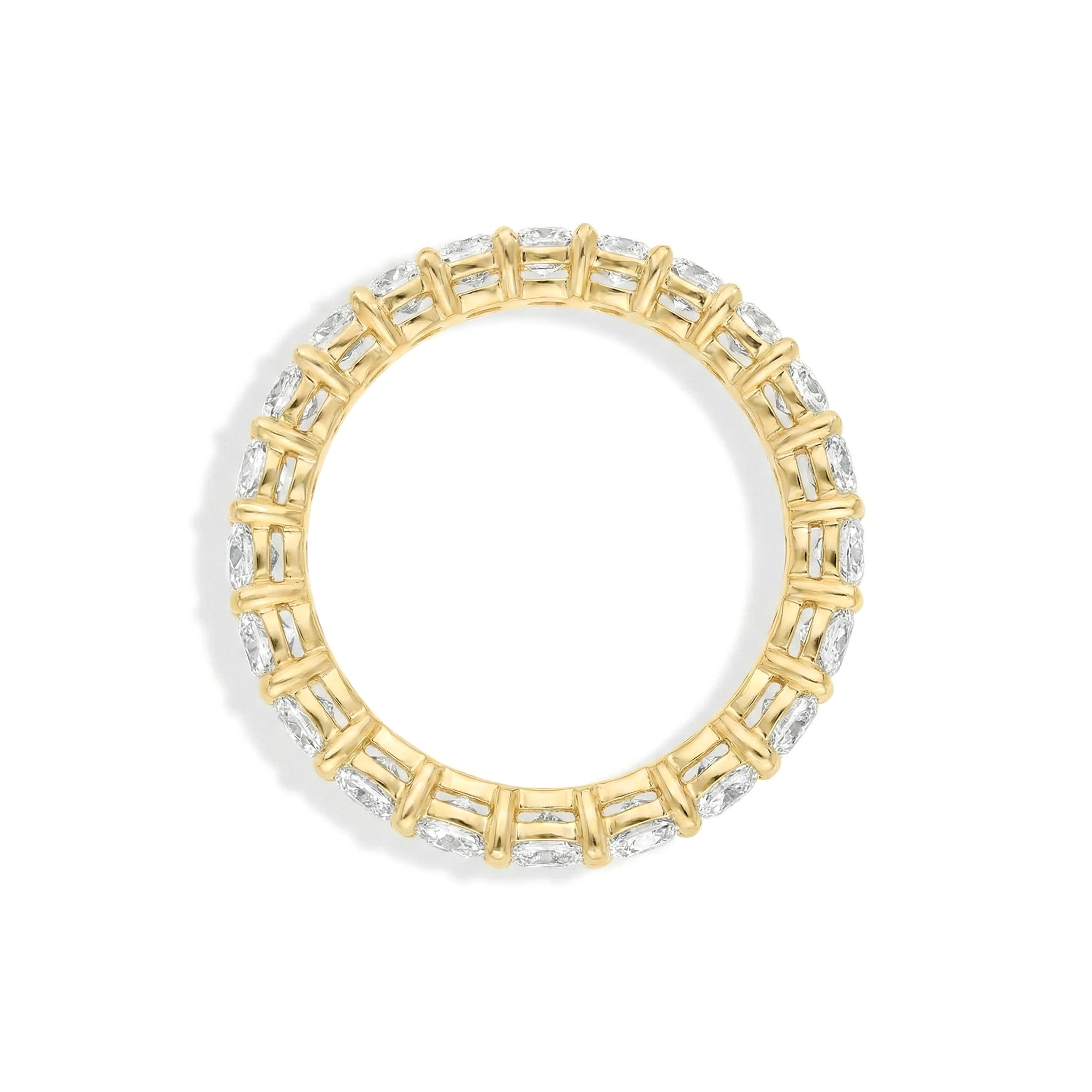 Jude square cushion diamond eternity band in white gold — earth and grown diamonds by Amber Arc – view 3