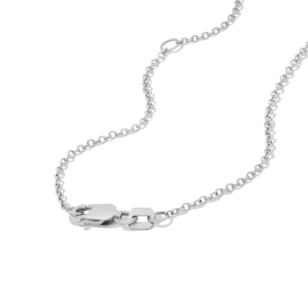 Valencia bezel oval diamond pendant north south in yellow gold on cable chain — earth and grown diamonds by Amber Arc – view 3