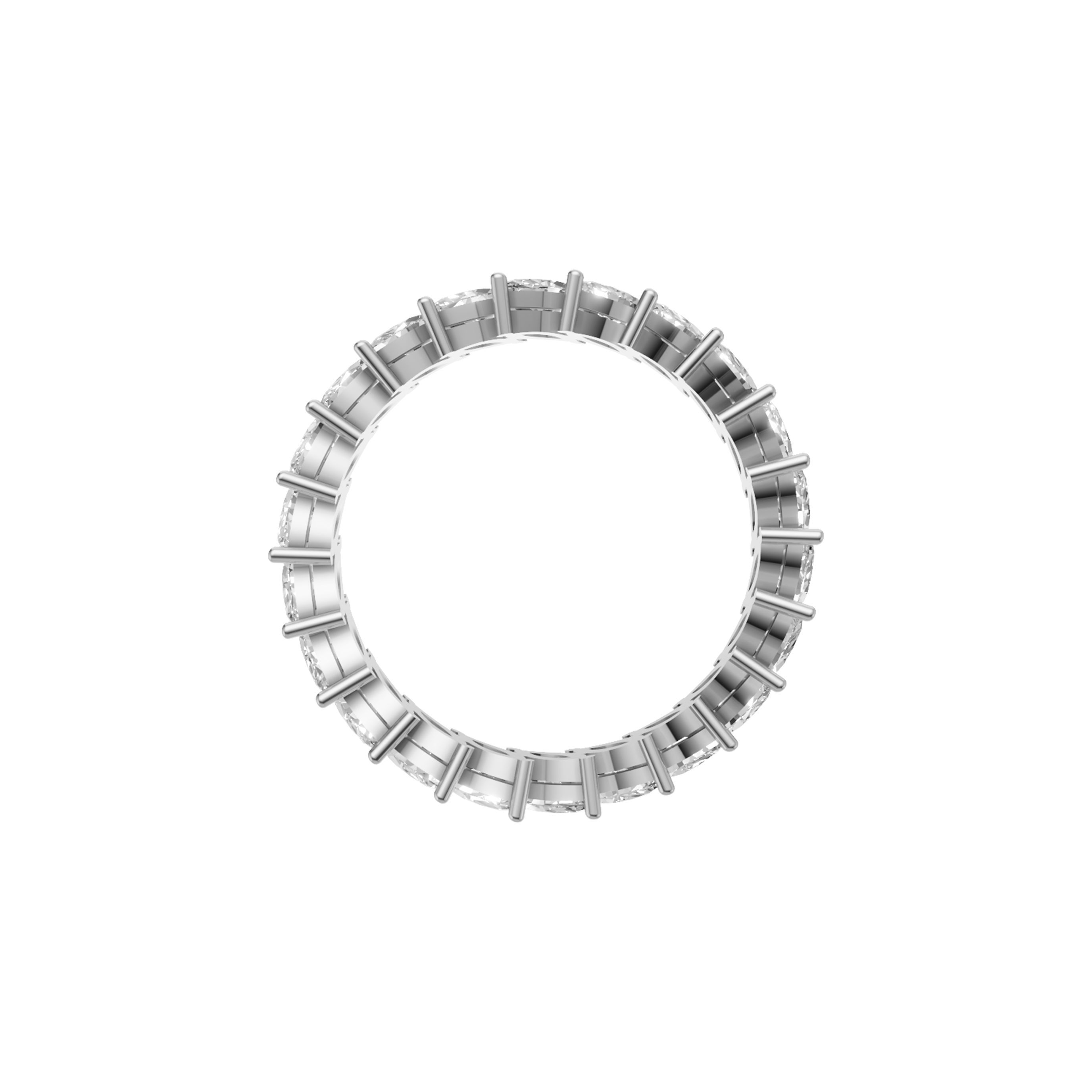 Jude marquise diamond eternity band in white gold — earth and grown diamonds by Amber Arc – view 3