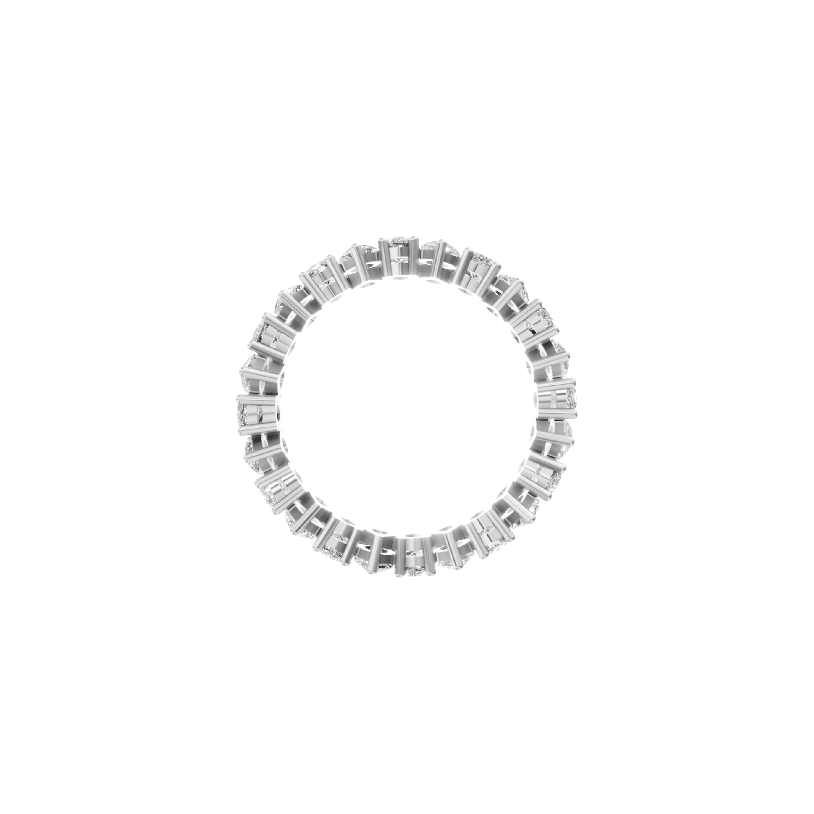 Grace pear alternating diamond eternity band in white gold — earth and grown diamonds by Amber Arc – view 3