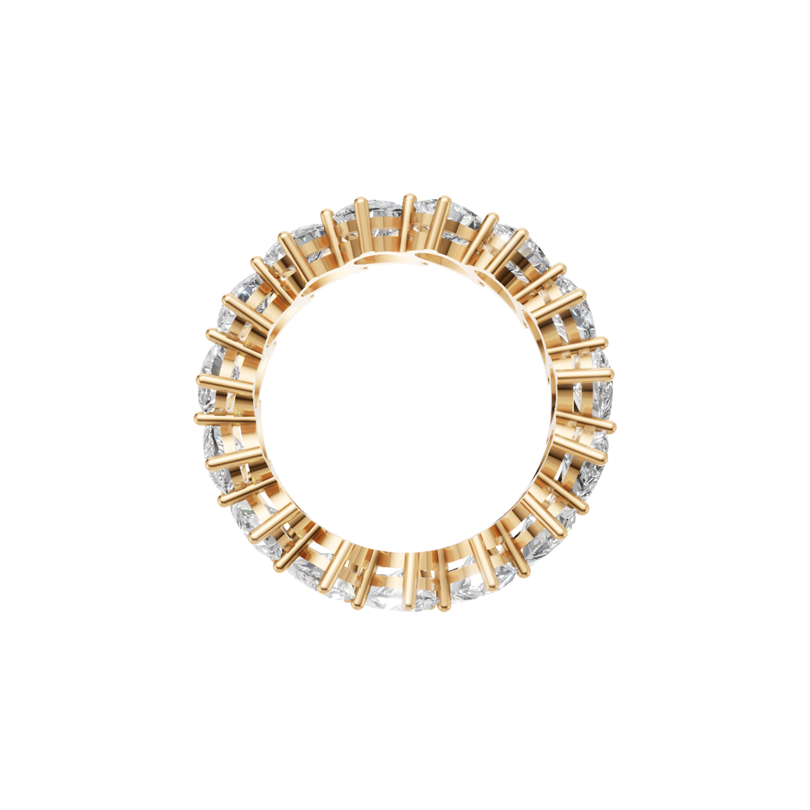 Jude pear diamond eternity band in white gold — earth and grown diamonds by Amber Arc – view 3
