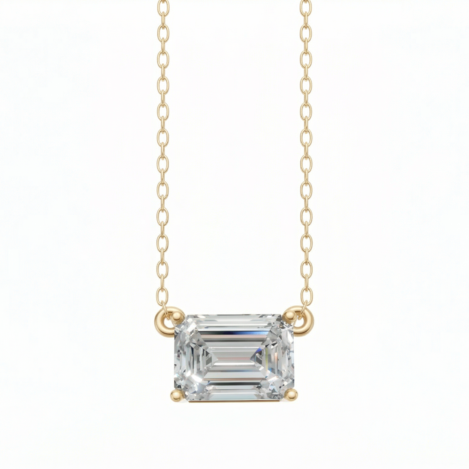 Jude Emerald East West Pendant