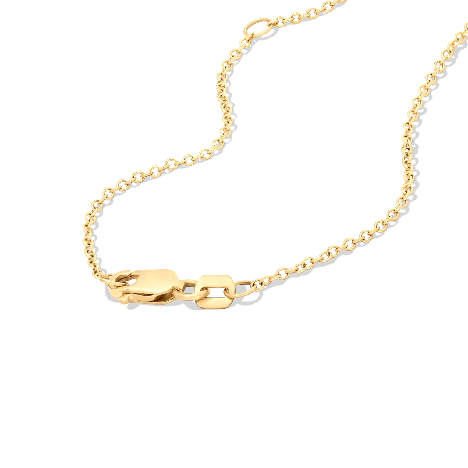 Valencia bezel round brilliant diamond pendant in yellow gold on cable chain — earth and grown diamonds by Amber Arc – view 3