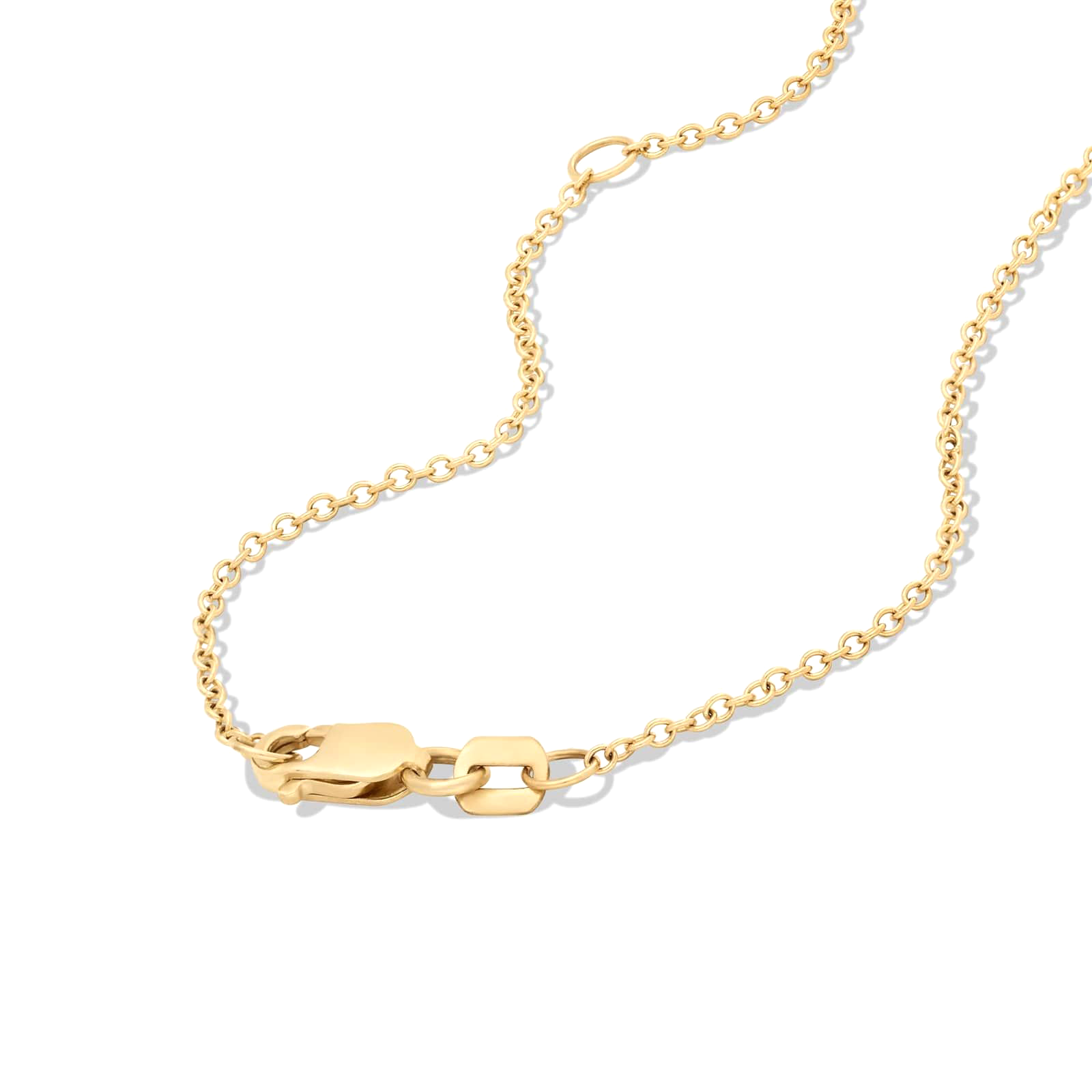 Elsie double prong round brilliant diamond pendant in yellow gold on cable chain — earth and grown diamonds by Amber Arc – view 3