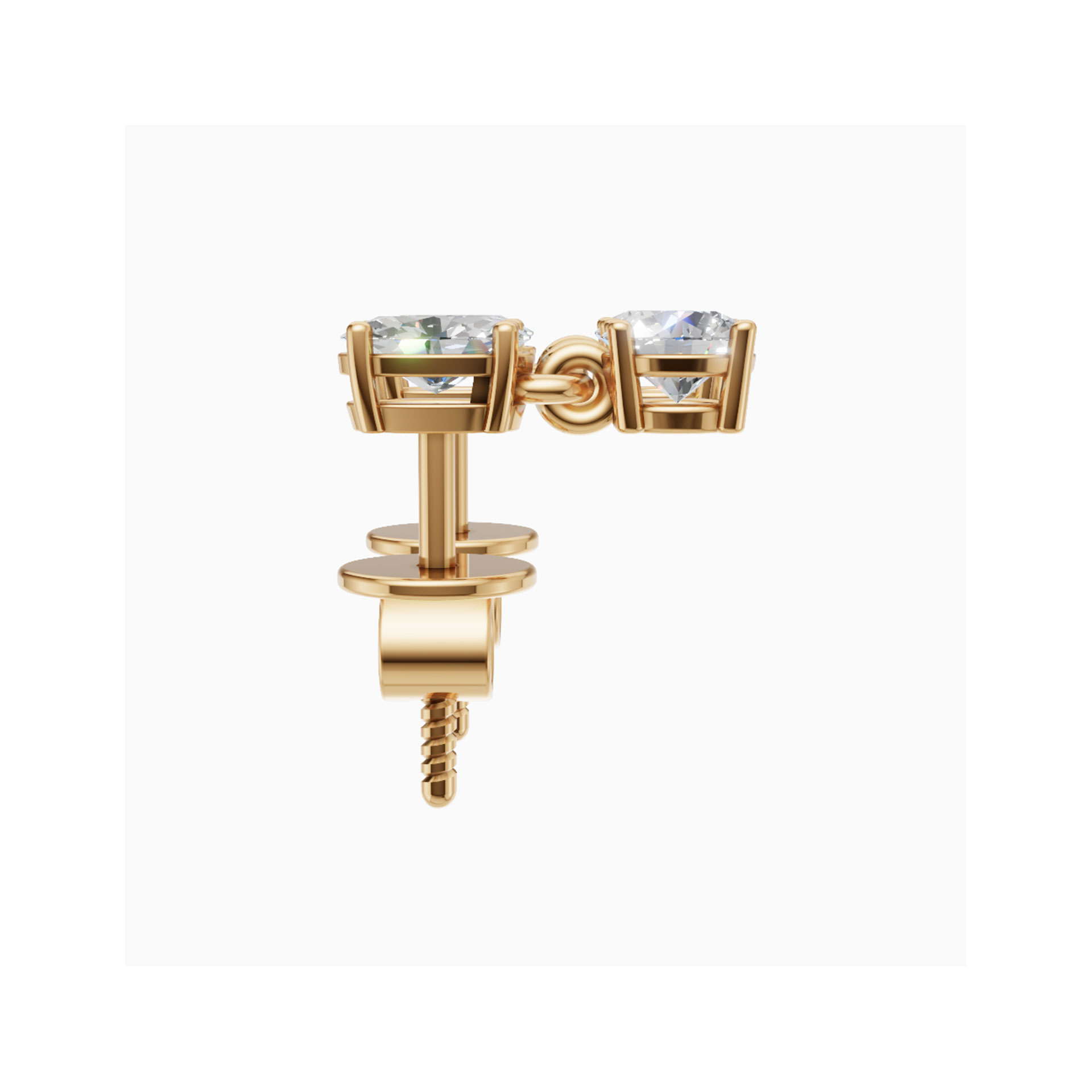 Nara Graduated Oval and Round Drop Earrings – view 3