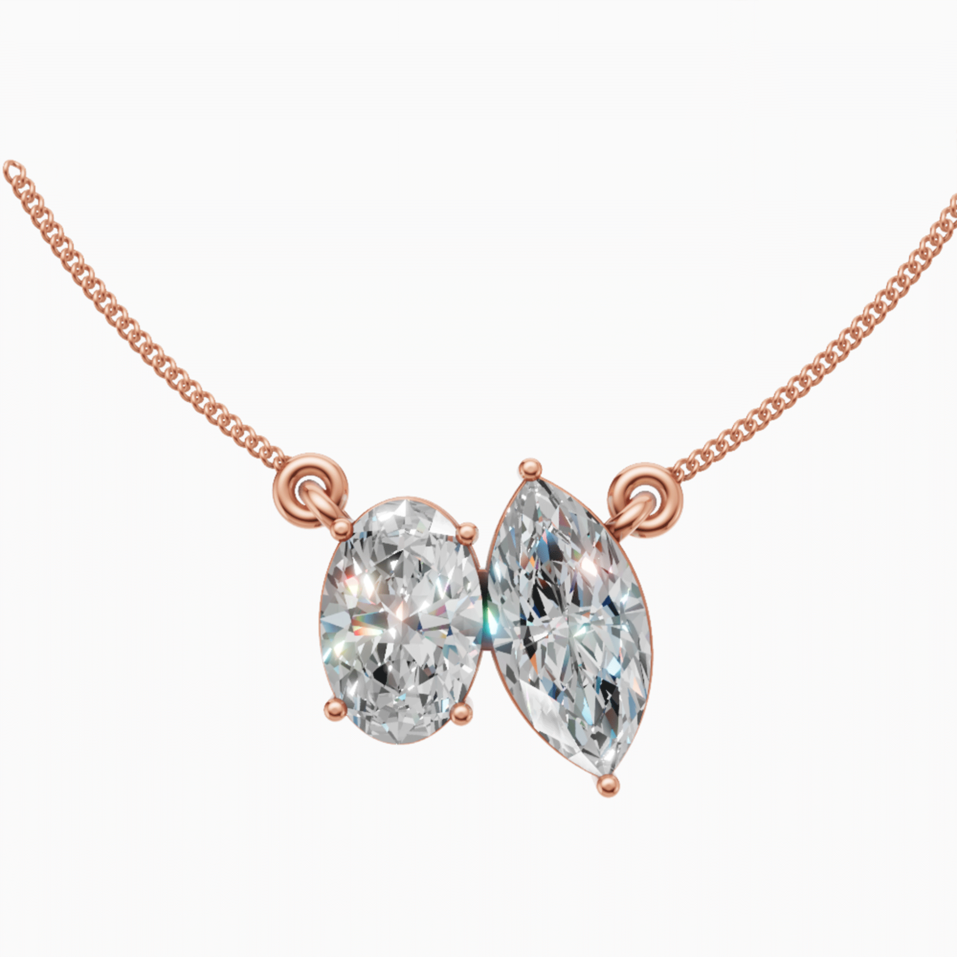 Margot Oval and Marquise Toi et Moi Pendant