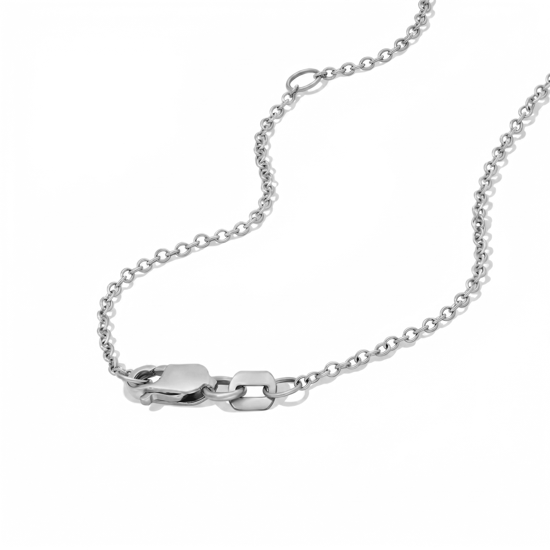 Margot round and oval toi et moi diamond pendant in white gold — earth and grown diamonds by Amber Arc – view 3