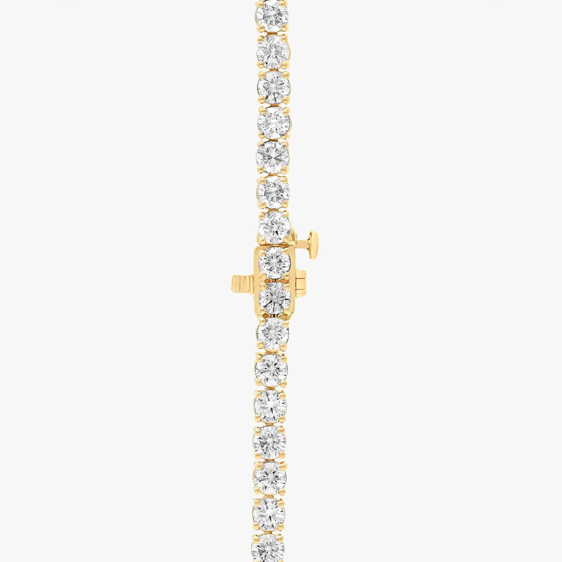 Jude shared prong round brilliant diamond tennis necklace in white gold — earth and grown diamonds by Amber Arc – view 2