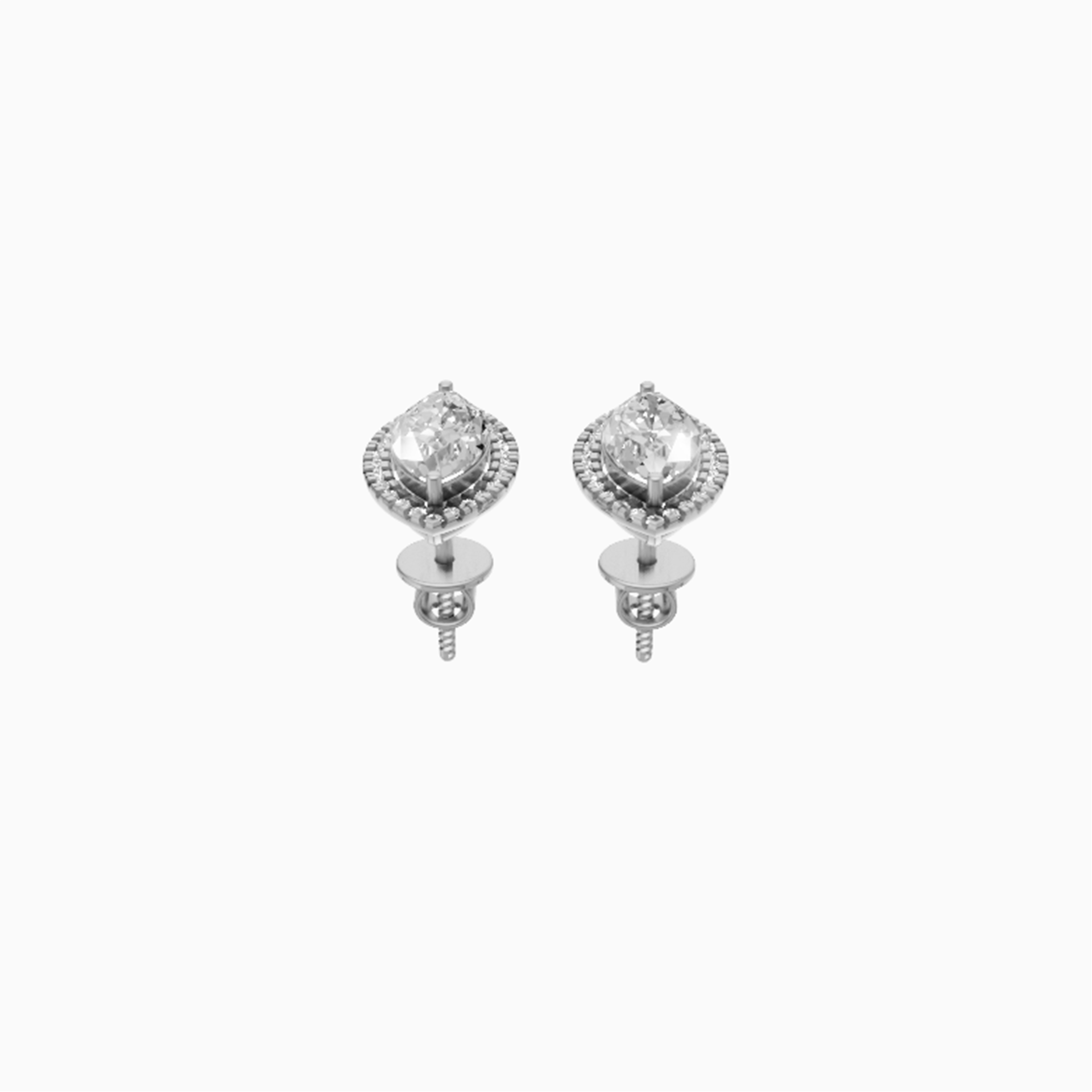 Kiara halo marquise diamond stud earrings in yellow gold — earth and grown diamonds by Amber Arc – view 3