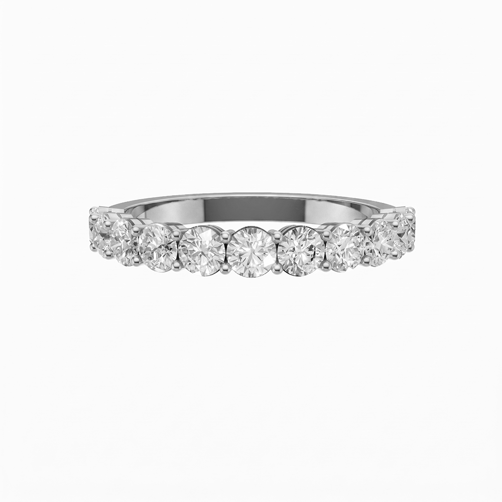 Jude Round Brilliant Half Eternity Ring