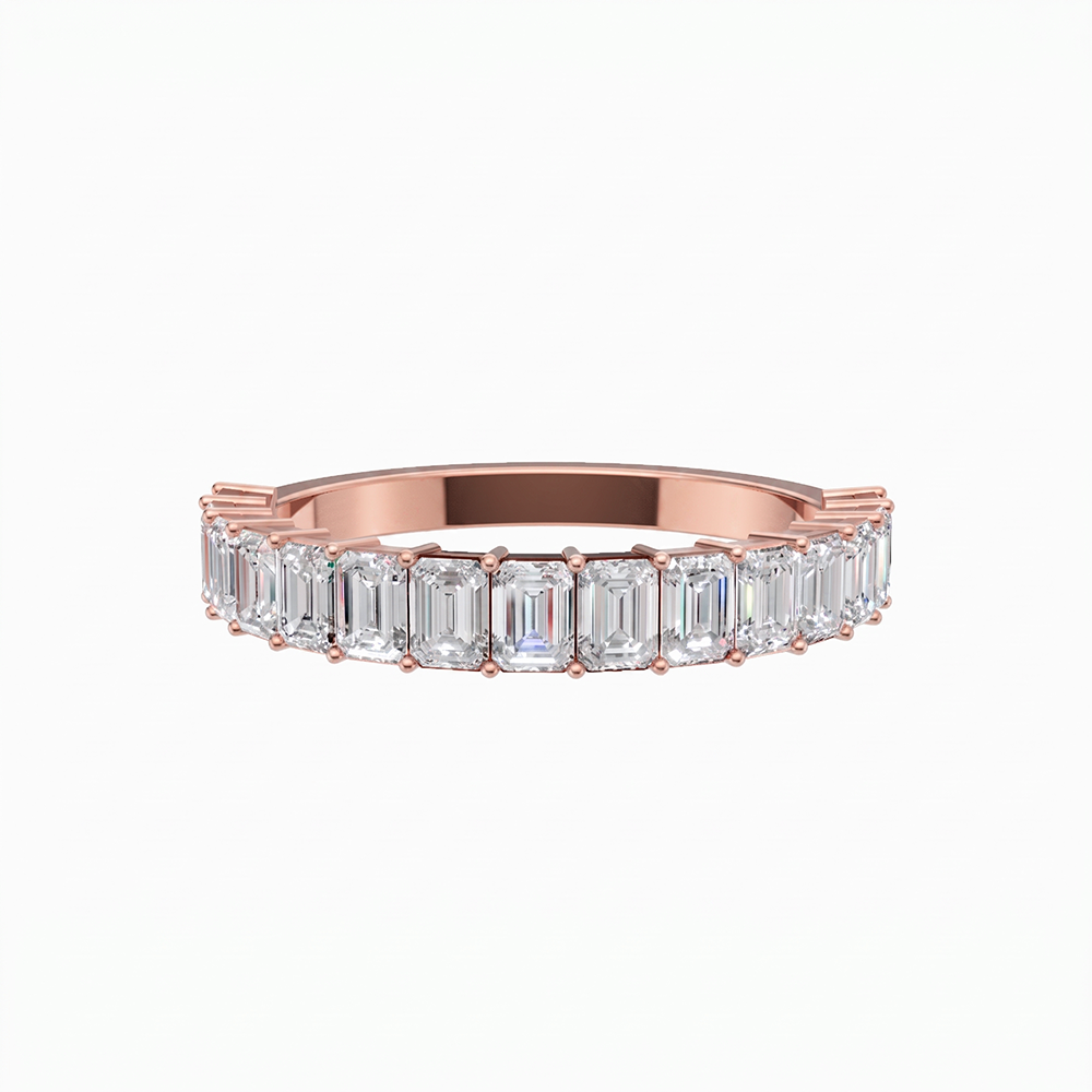 Jude Emerald Half Eternity Ring