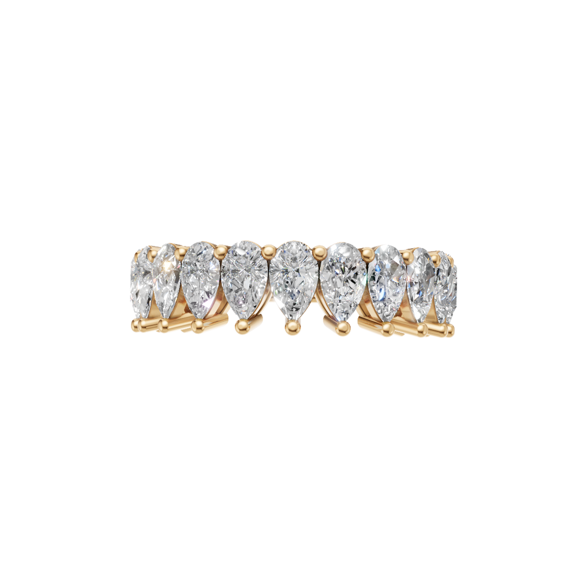 Jude Pear Three-Quarter Eternity Ring