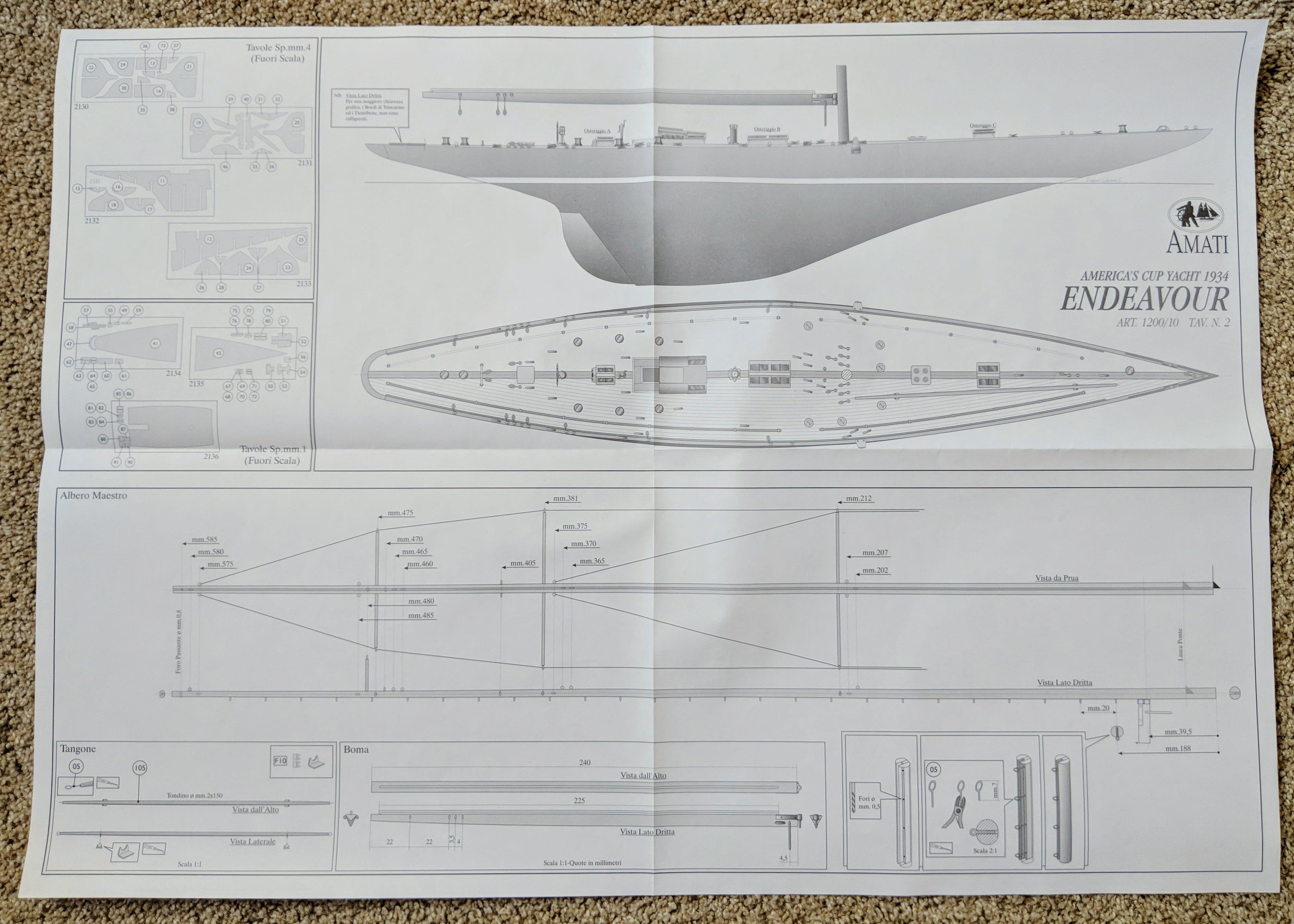 Assembly box America's Cup by Amati Models